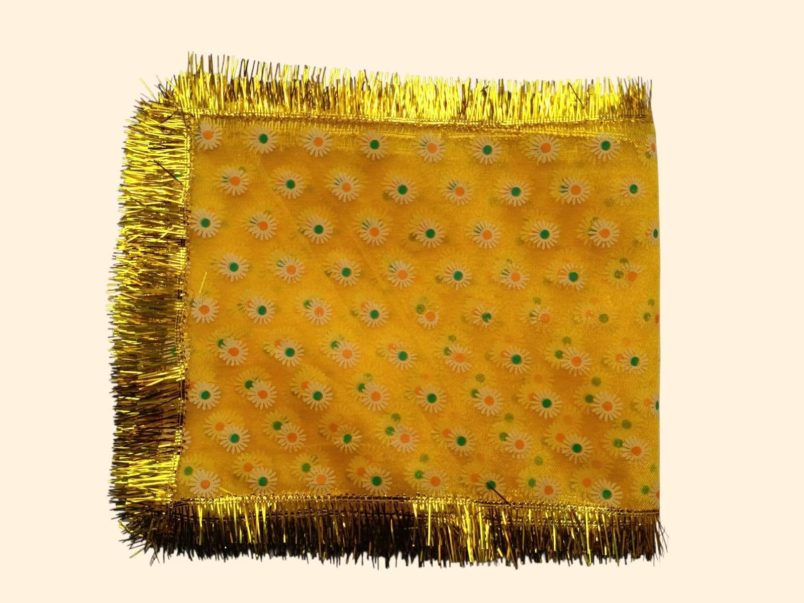 Mata Ki Chunari Khadi Print On Tissue Net - Image 1