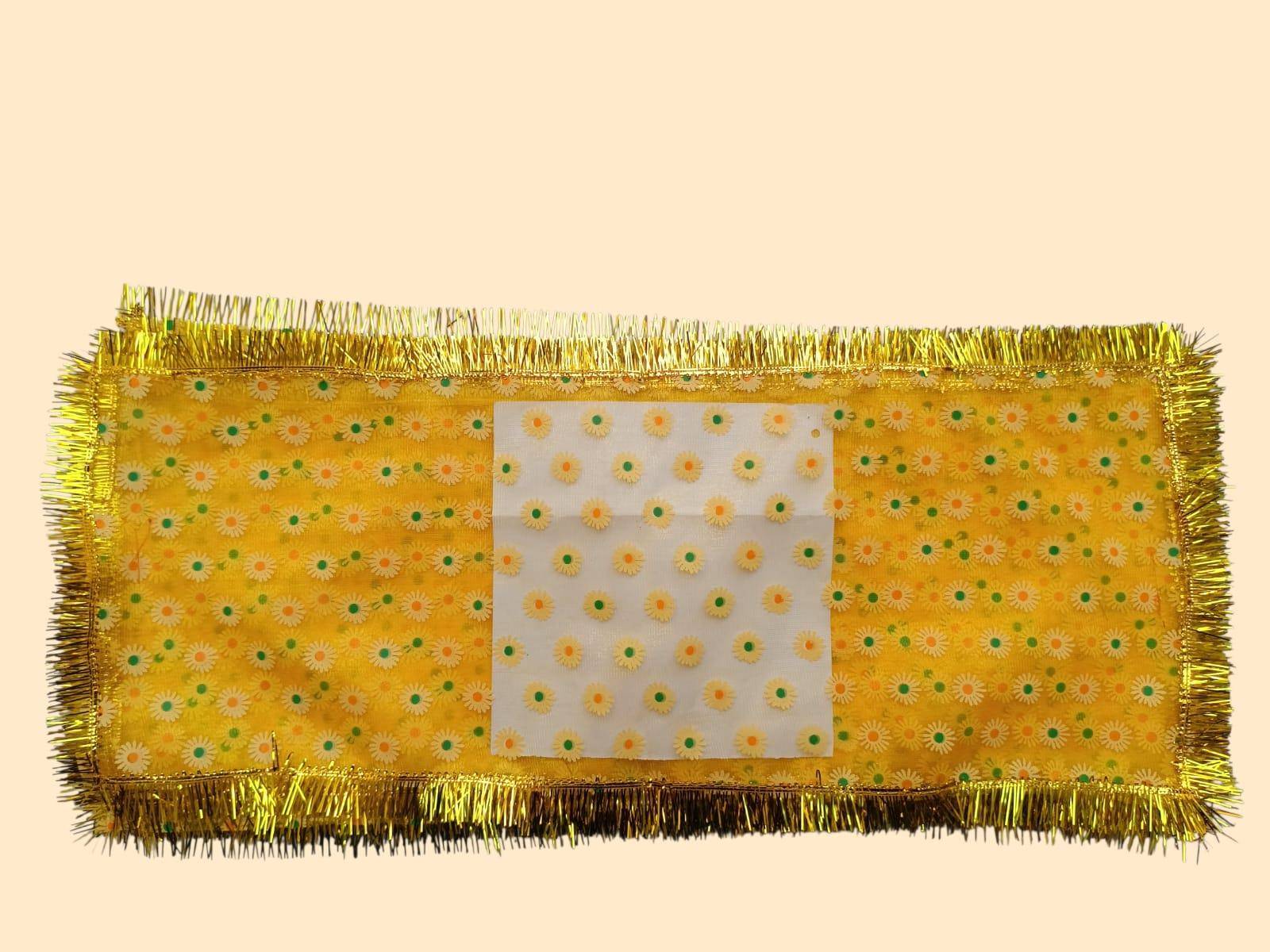 Mata Ki Chunari Khadi Print On Tissue Net - Image 4