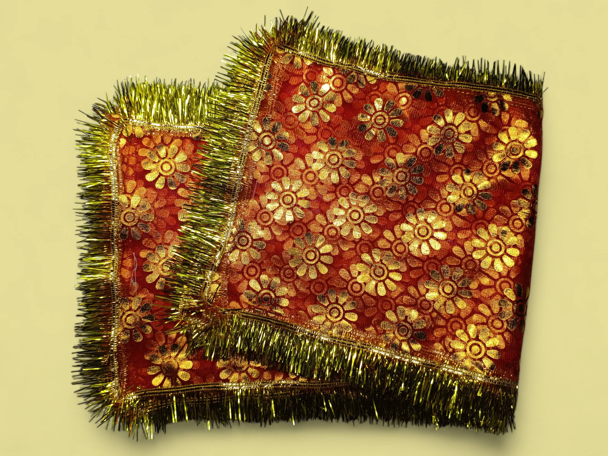 Mata Ki Chunari Foil Print On Tissue Net -  - Buy Online at RAJESHWARI TRADERS