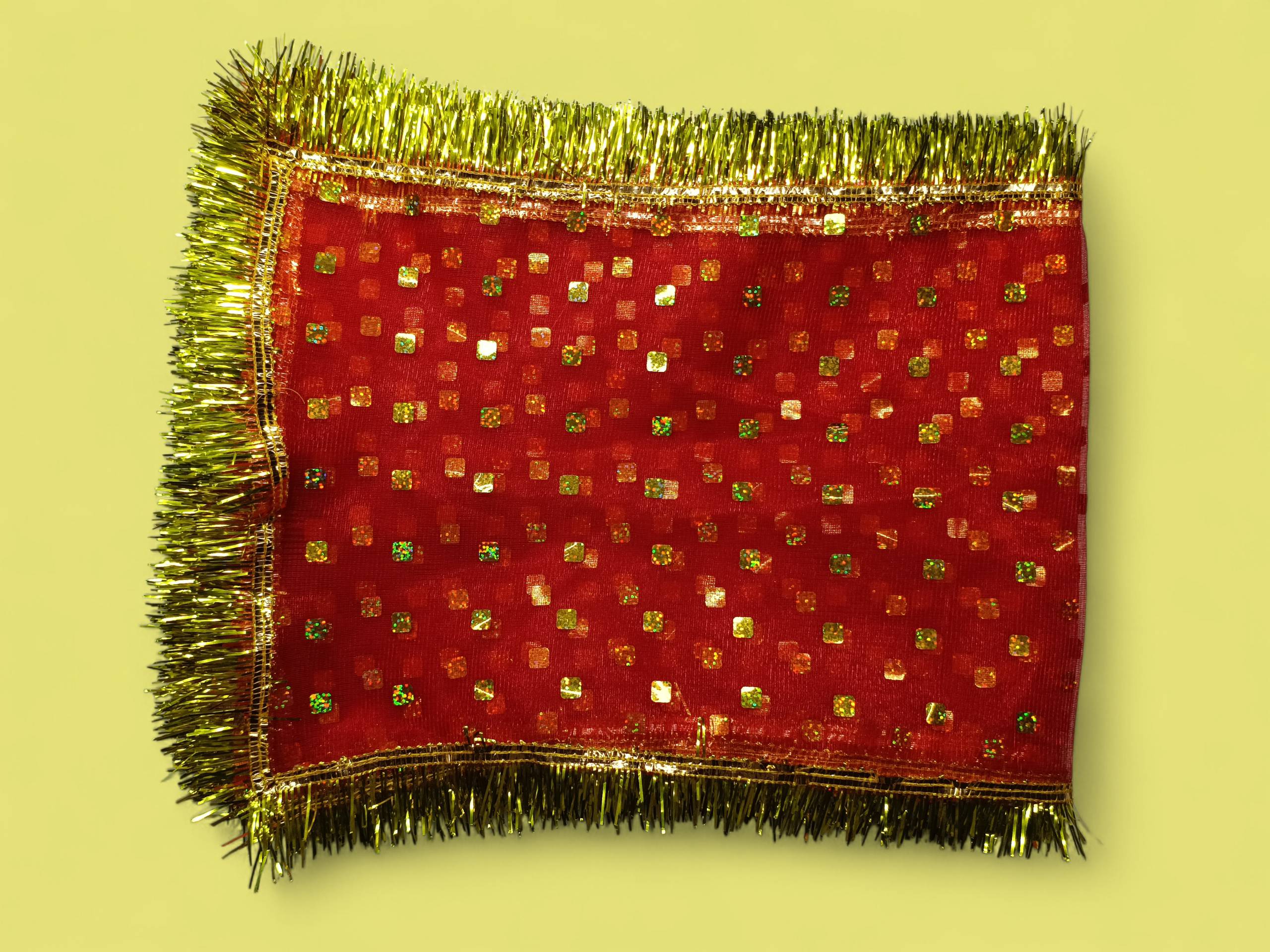 Mata Ki Chunari Hologram On Tissue Net - Image 1