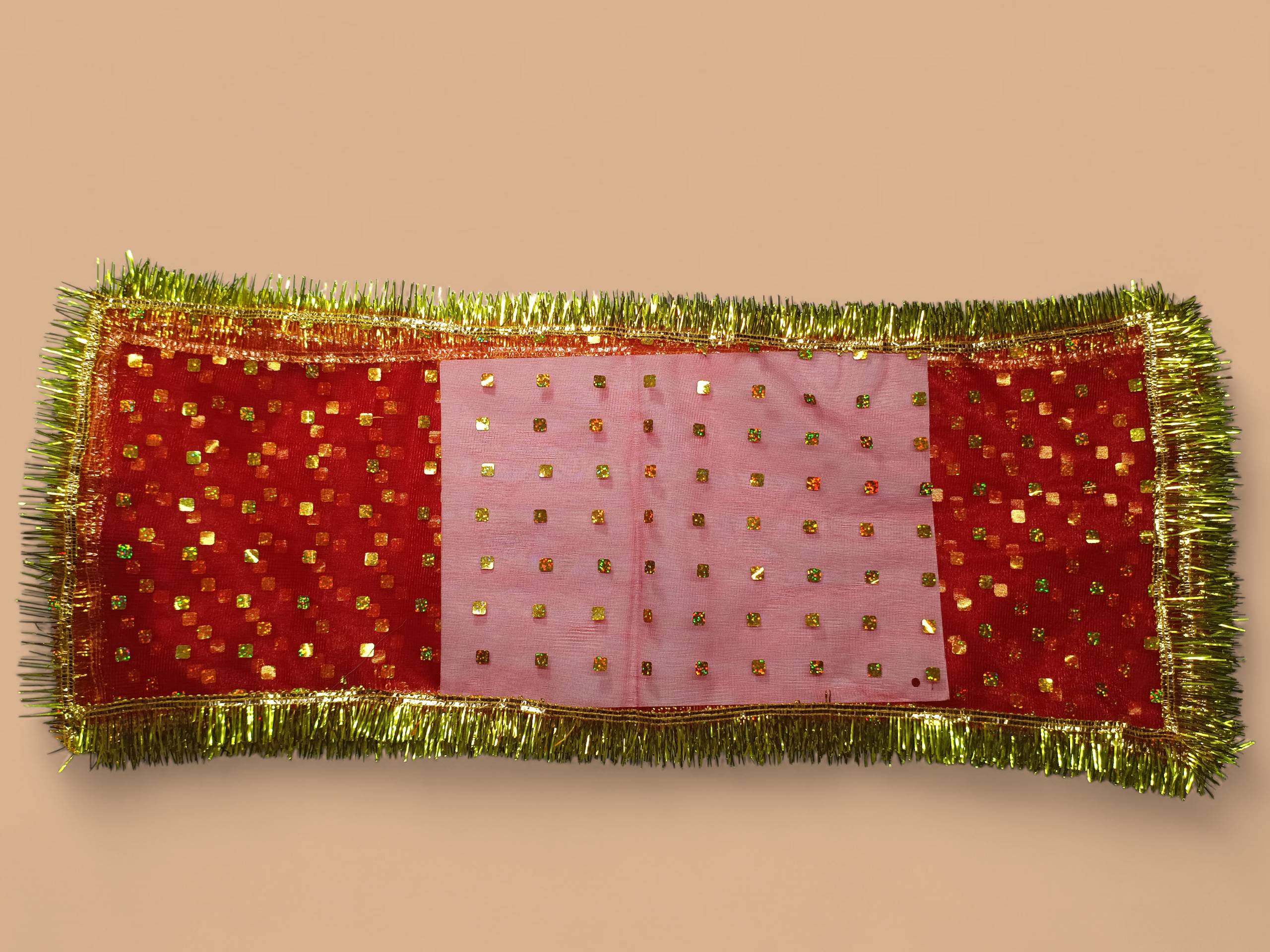 Mata Ki Chunari Hologram On Tissue Net - Image 3
