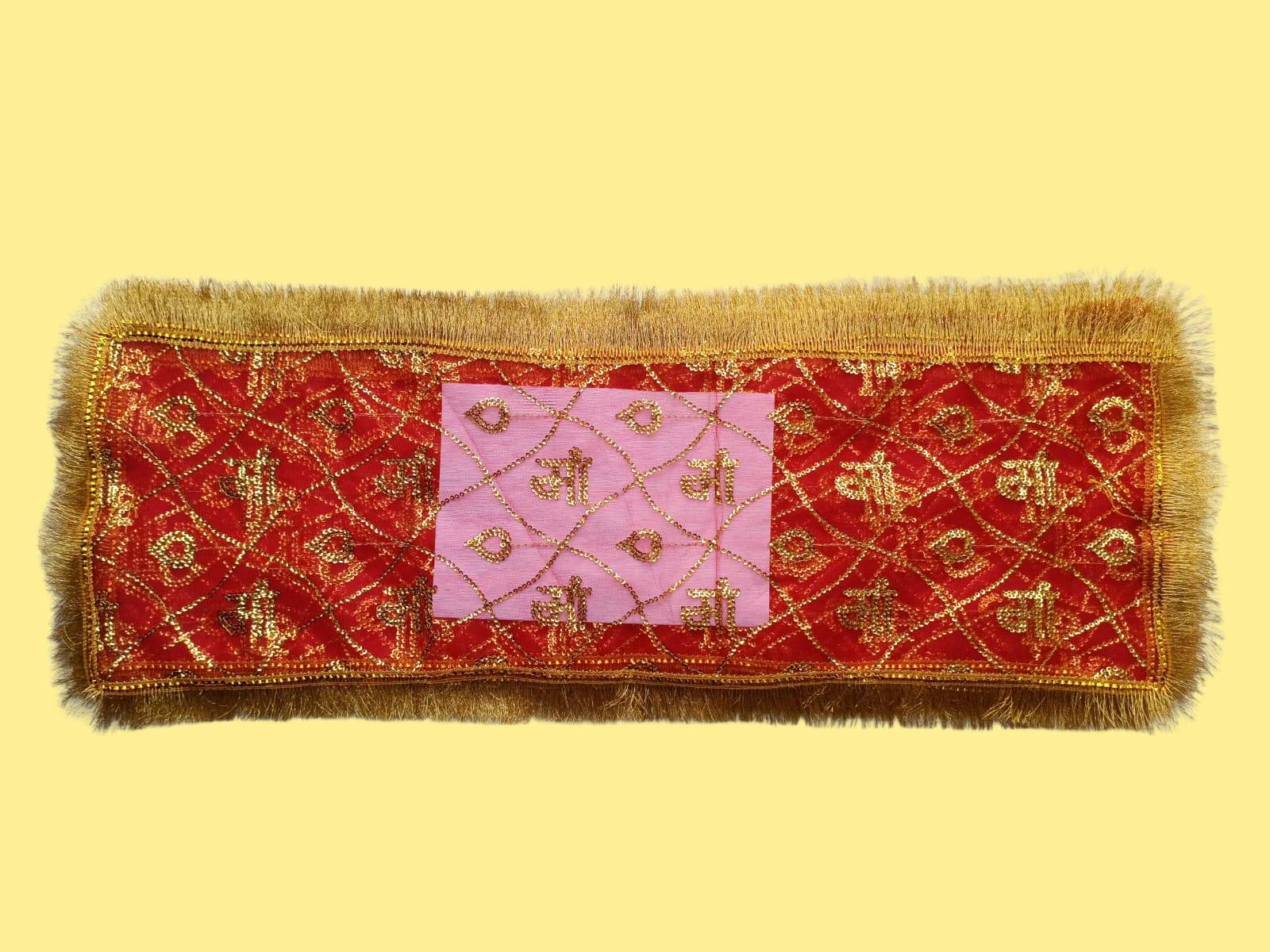 Mata Ki Chunari Sequin Work On Tissue Net - Image 3