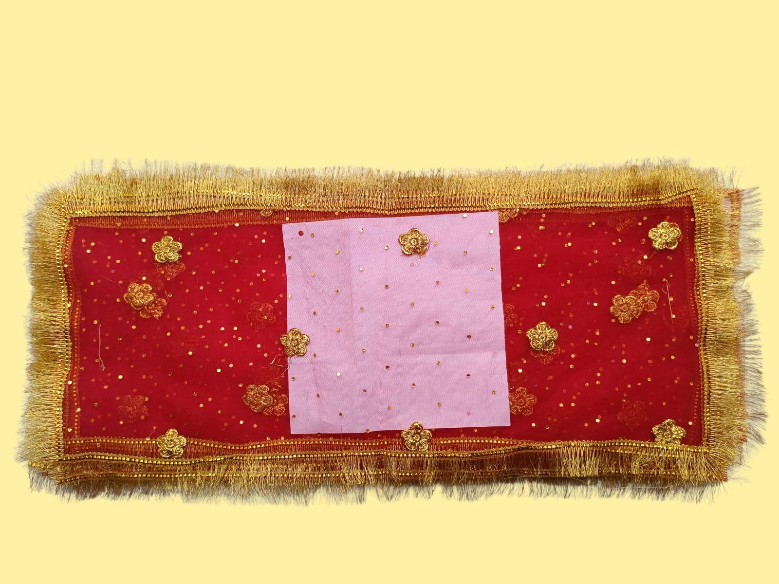 Mata Ki Chunari Thread Work On Mono Net - Image 3