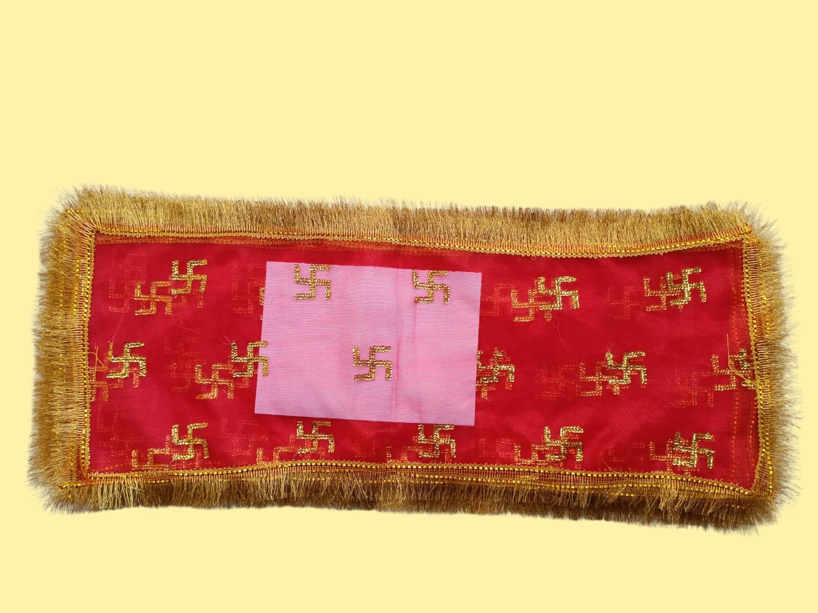 Mata Ki Chunari Sequin Work On Tissue Net - Image 3