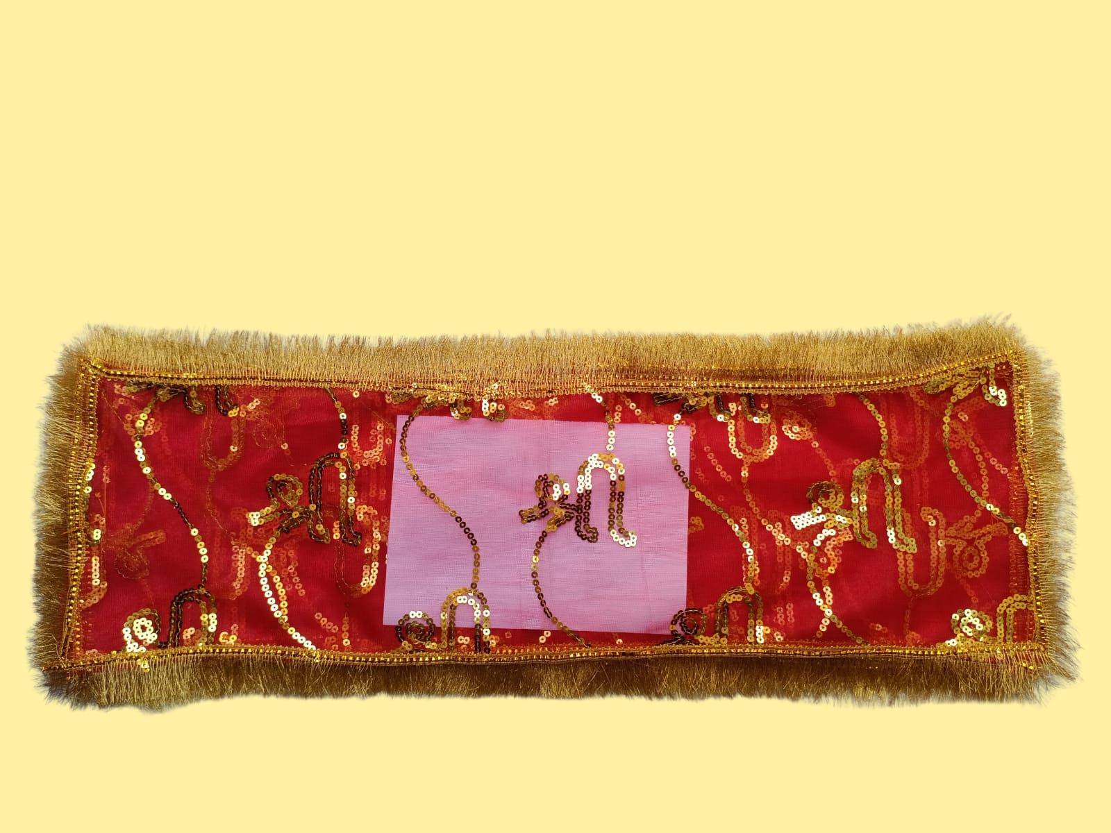 Mata Ki Chunari Sequin Work On Tissue Net - Image 2