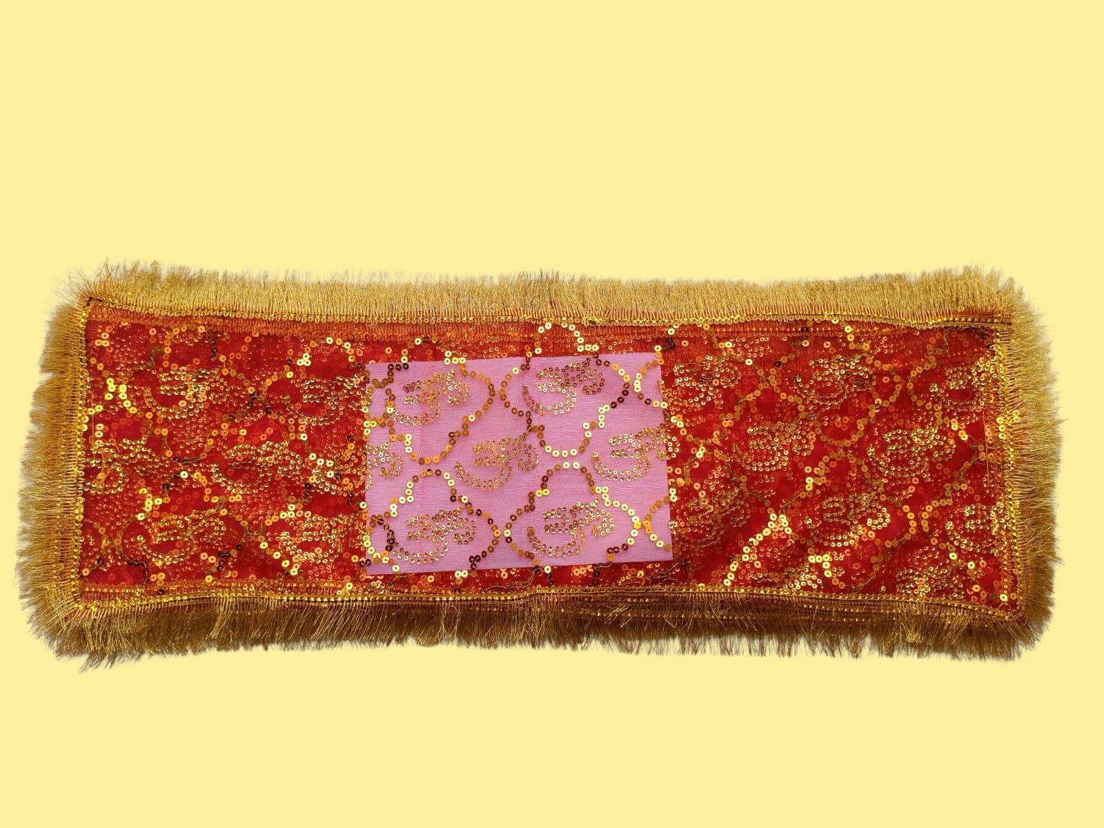 Mata Ki Chunari Sequin Work On Tissue Net - Image 3