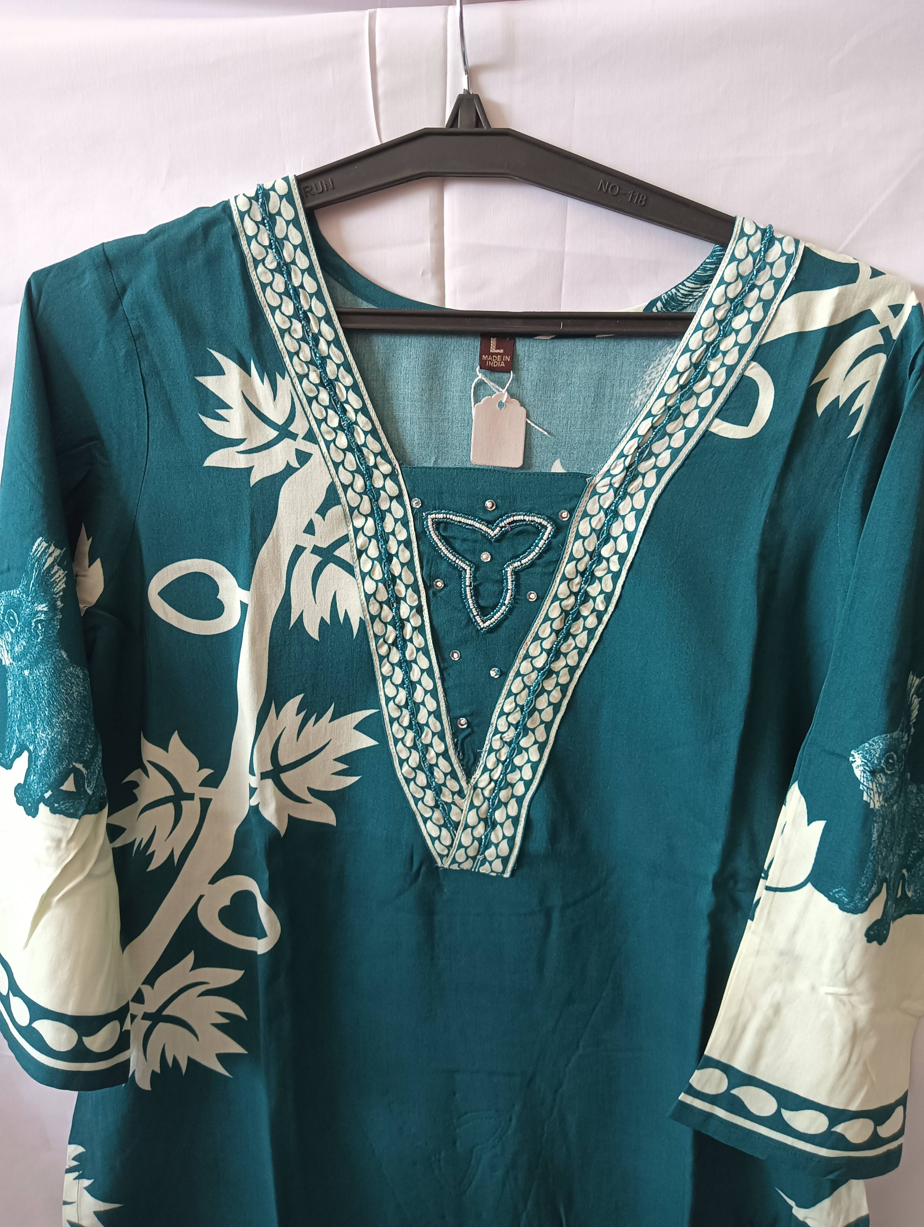 SHREE JI FASHION MAHESHWAR Floral Print Kurta with Plazo Set in Maheshwar - Casual Wear - Image 3