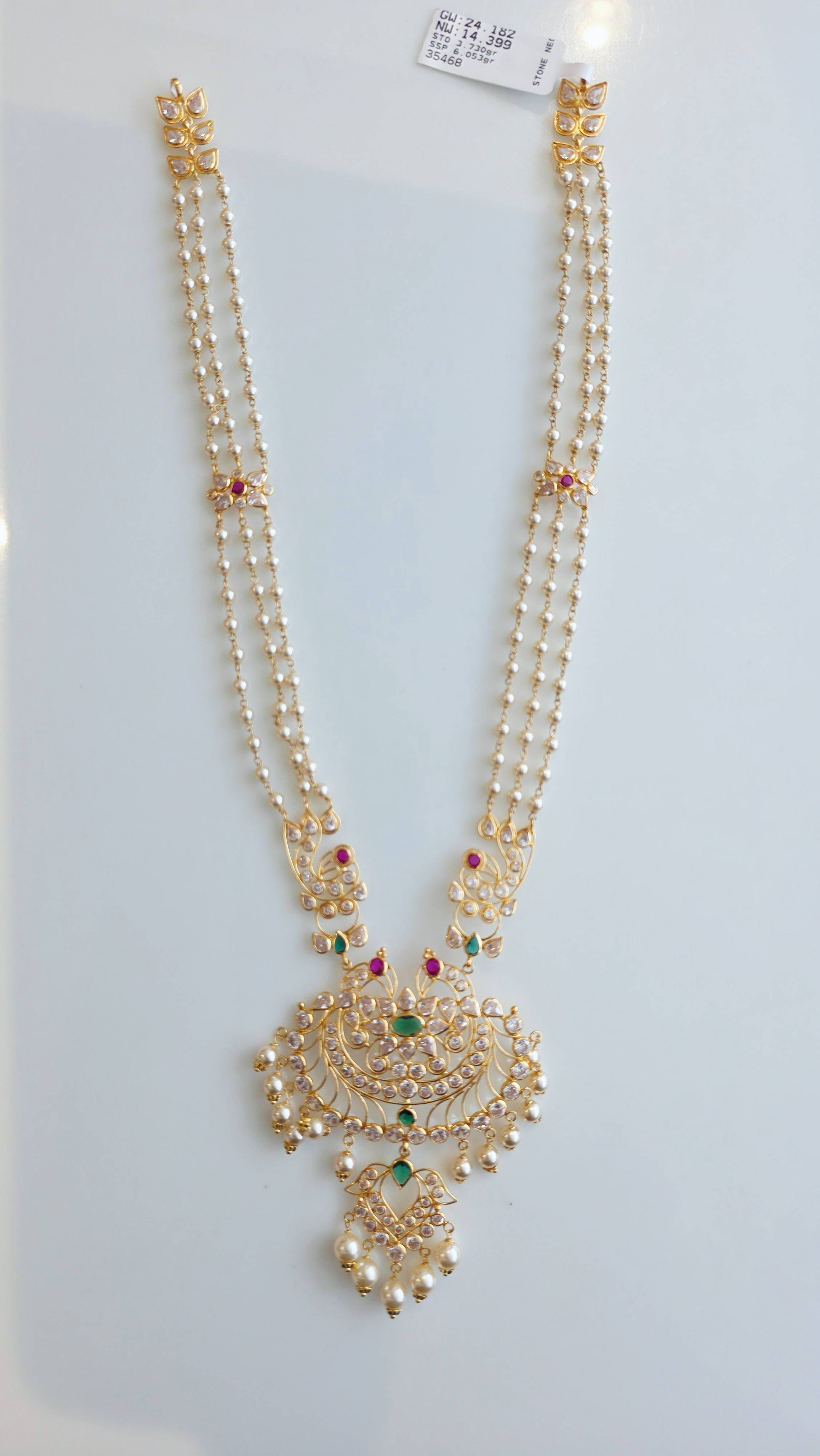  Pearl Haar in Hyderabad 22k 916 Gold SRI JAGADAMBA JEWELLERS 1 7 1002 23 A 1RAMNAGAR HYDERABAD