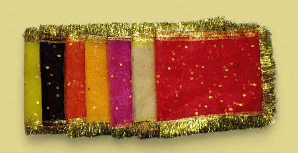 Decorative Pooja Chunri with Golden Accents -  - Buy Online at RAJESHWARI TRADERS