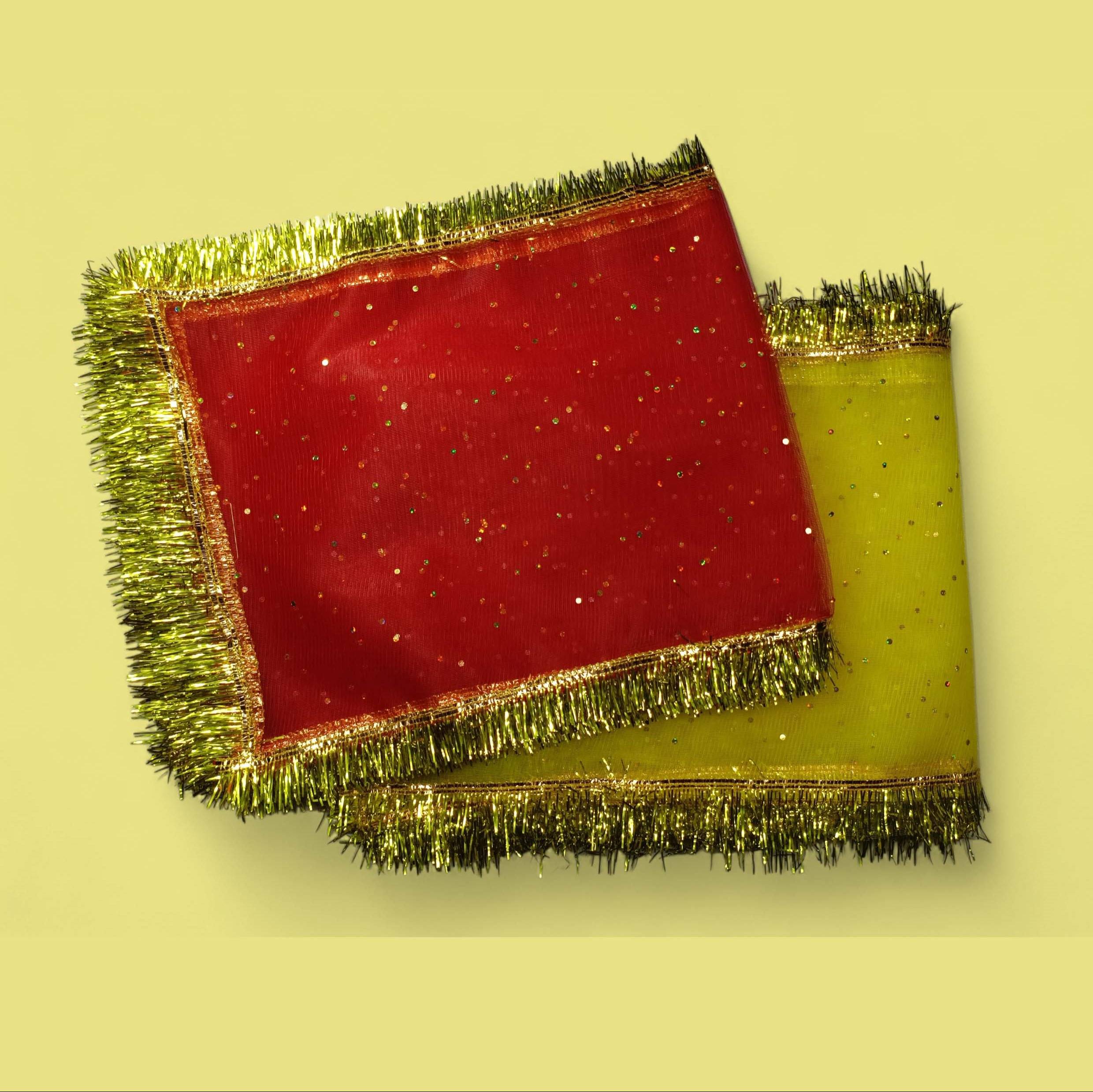 Decorative Pooja Chunri with Golden Accents - Image 1