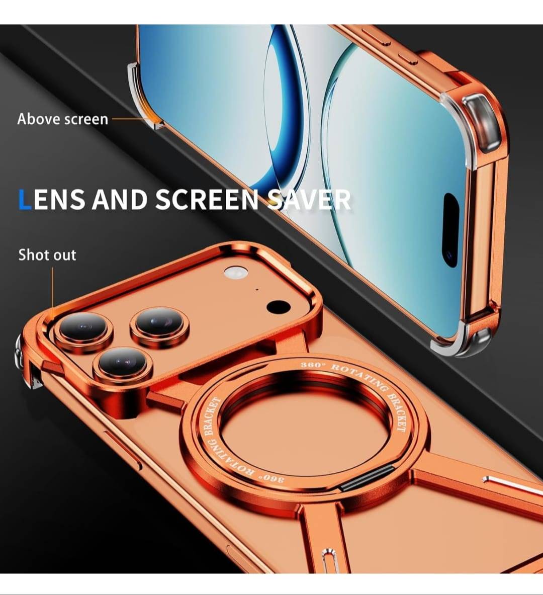 OATSBASF Metal Bumper Magsafe Stand for iPhone 17 Series i - Image 3