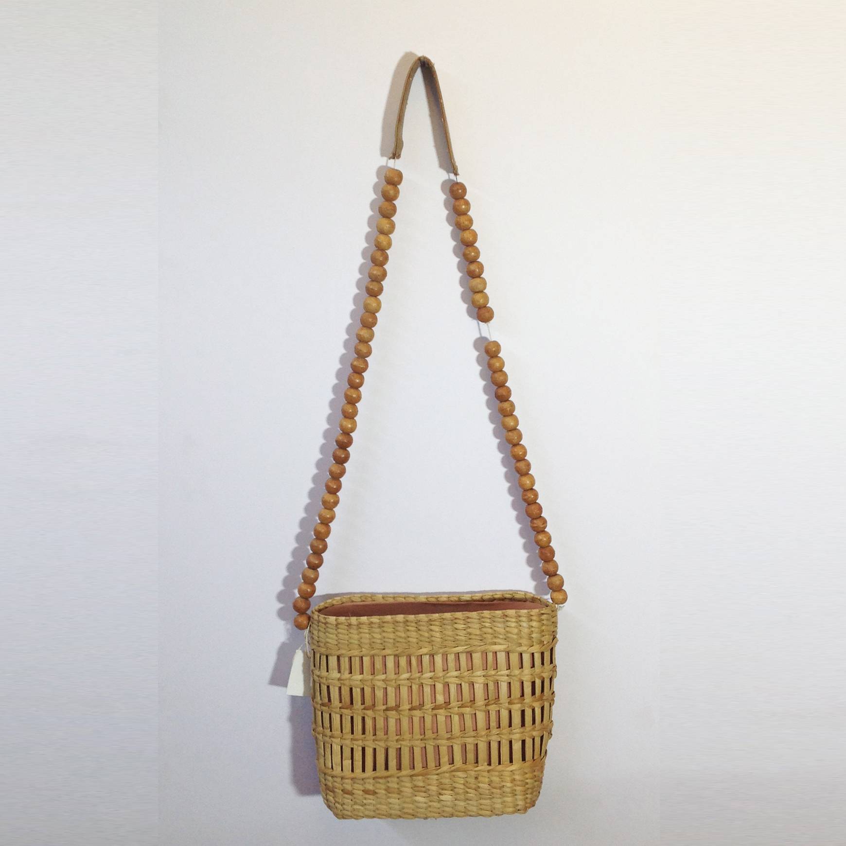 Handcrafted Wicker Sling Bag in Bengaluru: Unique Wooden Bead Straps -  - Buy Online at LIGHTENUP
