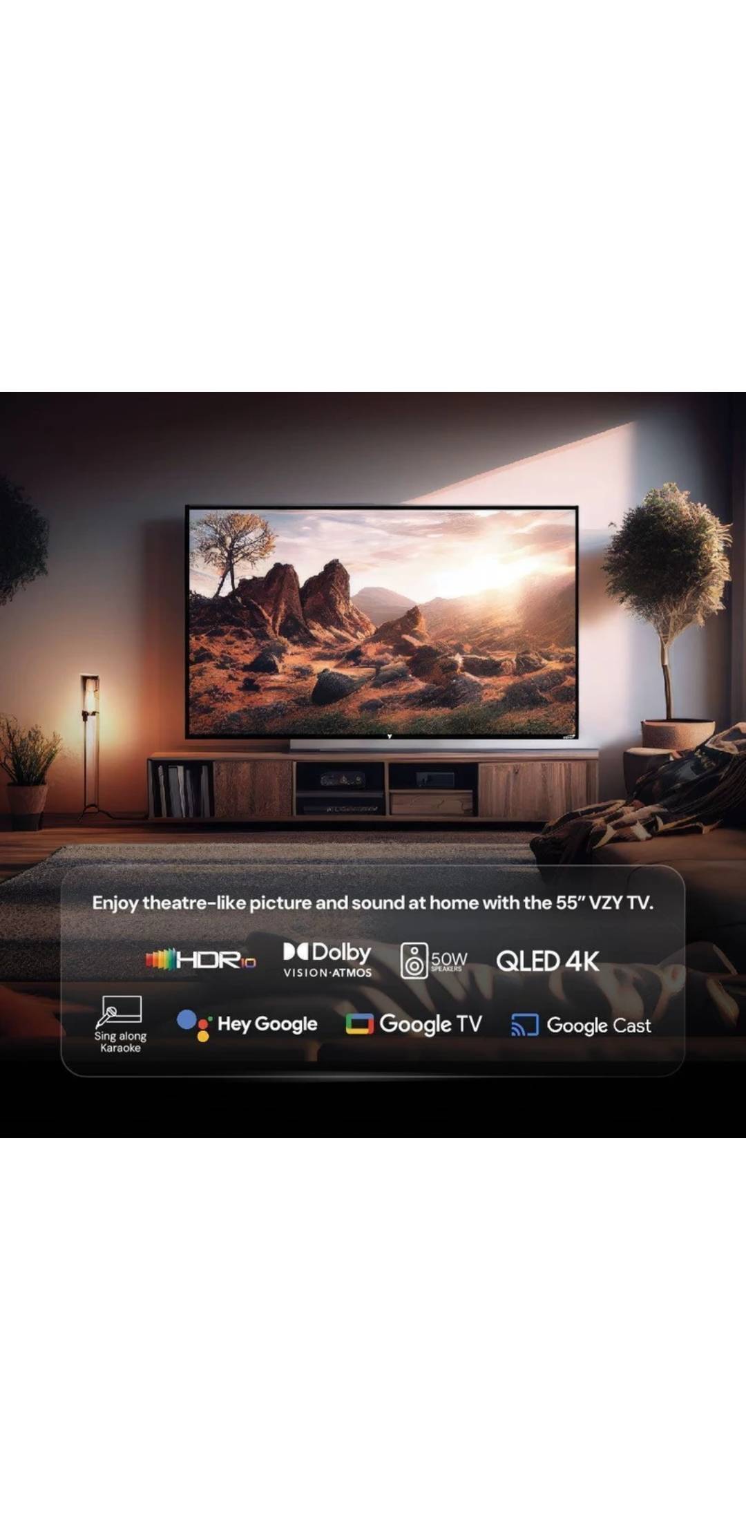 AADHYA ELECTRONICS 55-inch 4K QLED Smart TV in Chikhli with HDR10 - Image 1