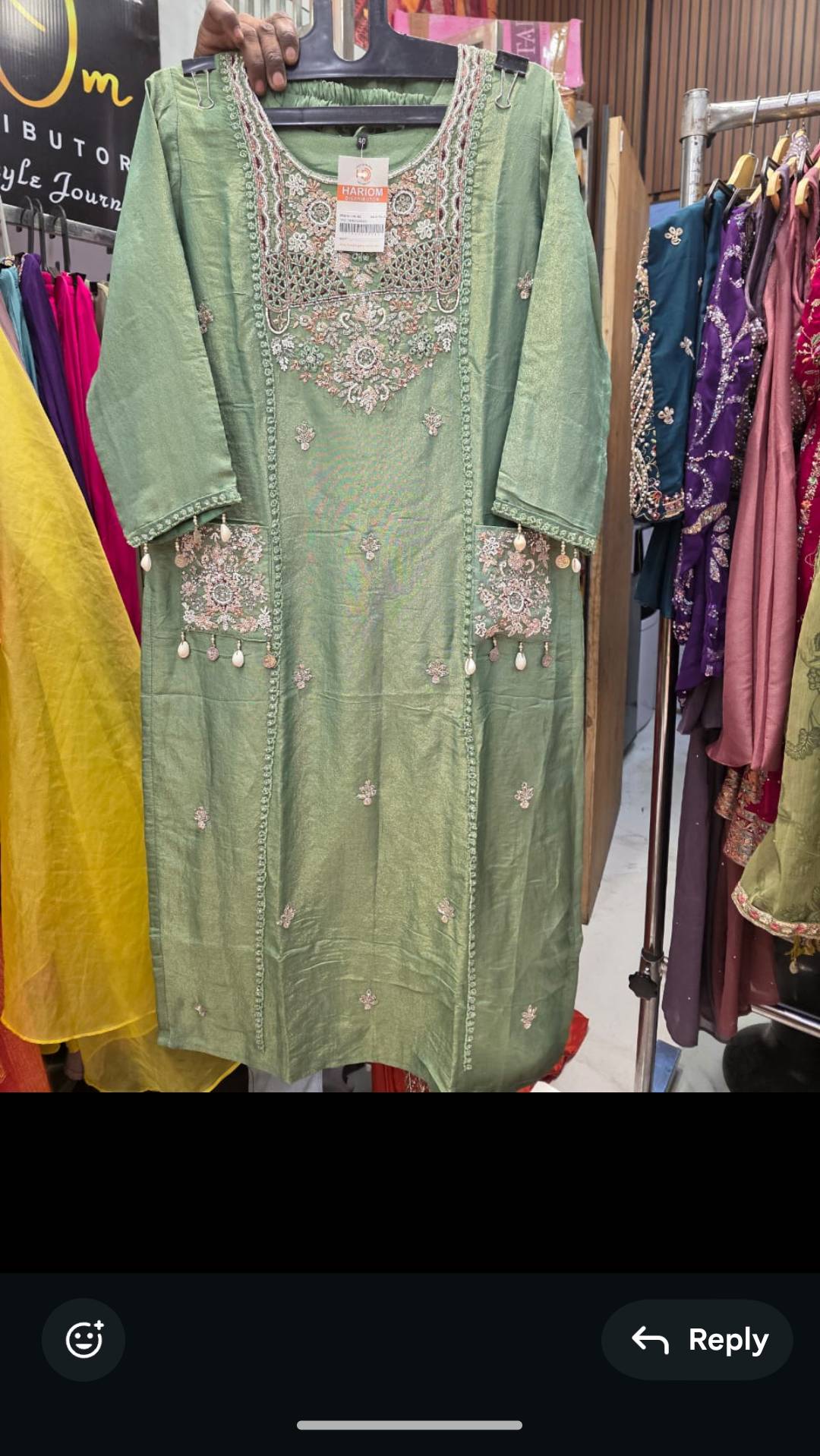 Libas House of Fashions Embroidered Orange Kurti in Salon - Festive Wear - Image 2