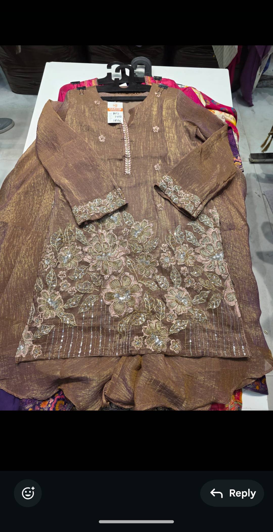 Libas House of Fashions Embroidered Orange Kurti in Salon - Festive Wear - Image 3