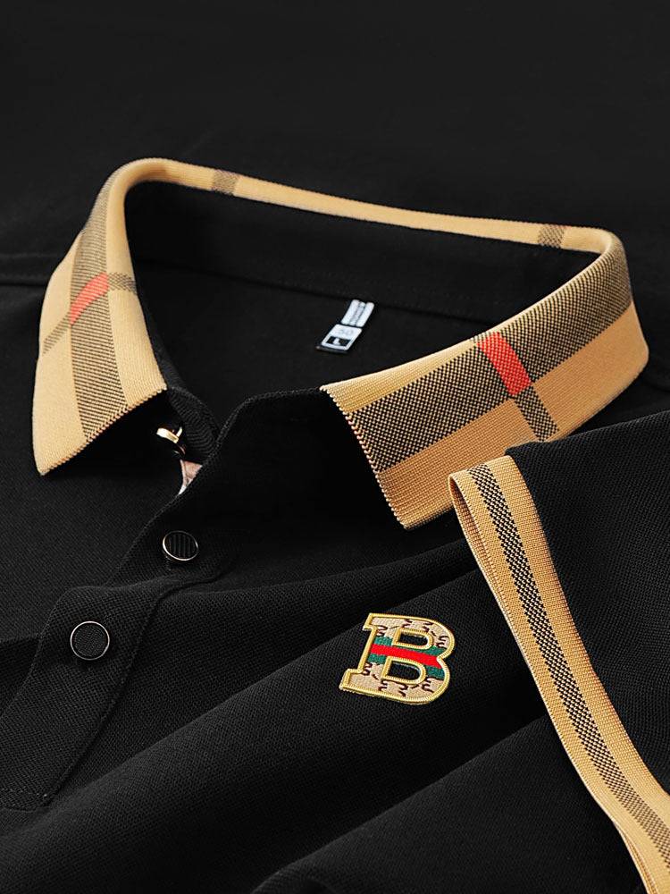 Fashion/Polos in Sham Chaurasi: Classic Black Polo with Elegant Collar -  - Buy Online at JASPREET KAUR