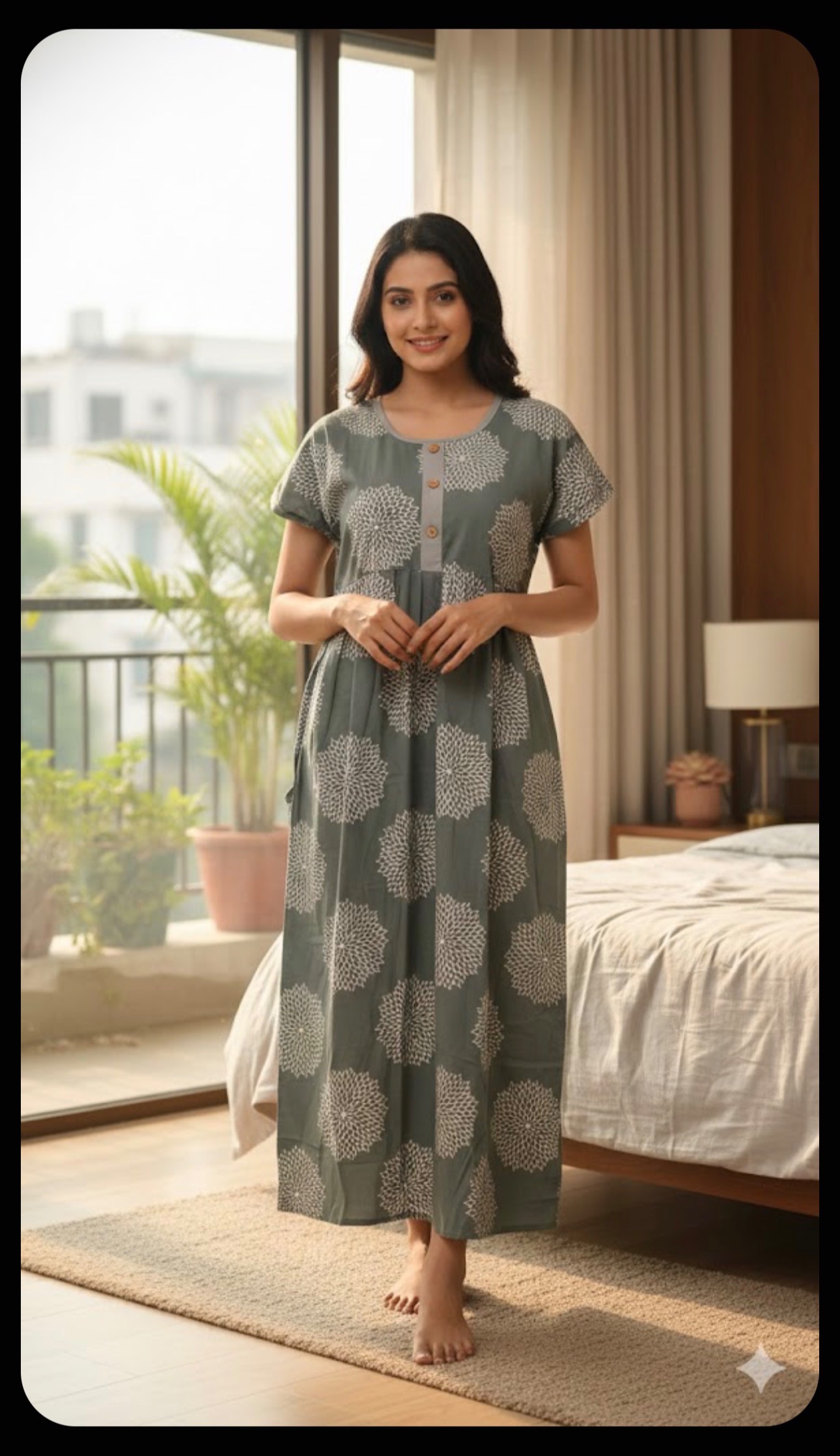 Cotton Frock Nighty in Aratt Milano Apartments - Stay Comfortable All Night -  - Buy Online at THE PRESENT PLACE