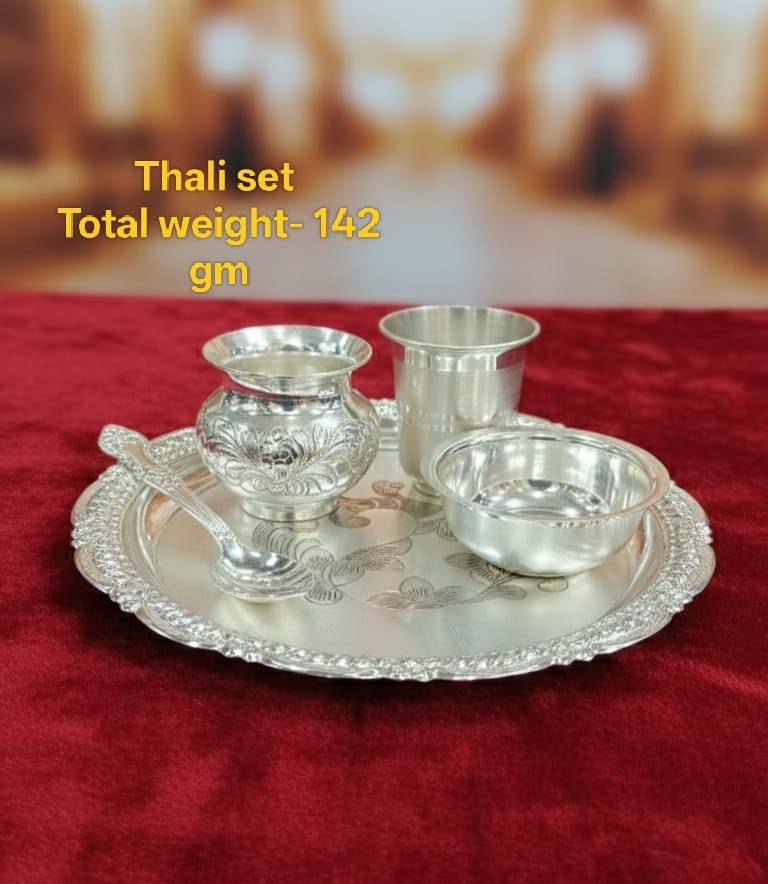 Ankit Jewellers Silver Plated Thali in Saurai Khurd - Elegant Ceremonial Set -  - Buy Online at ANKIT JEWELLERS