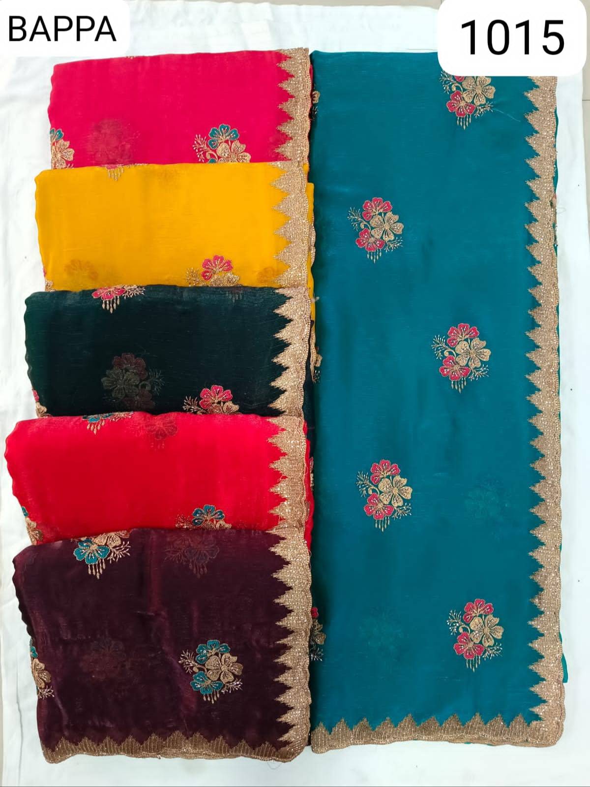 Bappa Embroidered Saree Collection in Kudra - Vibrant Festive Wear -  - Buy Online at KHUSHBU SAREE