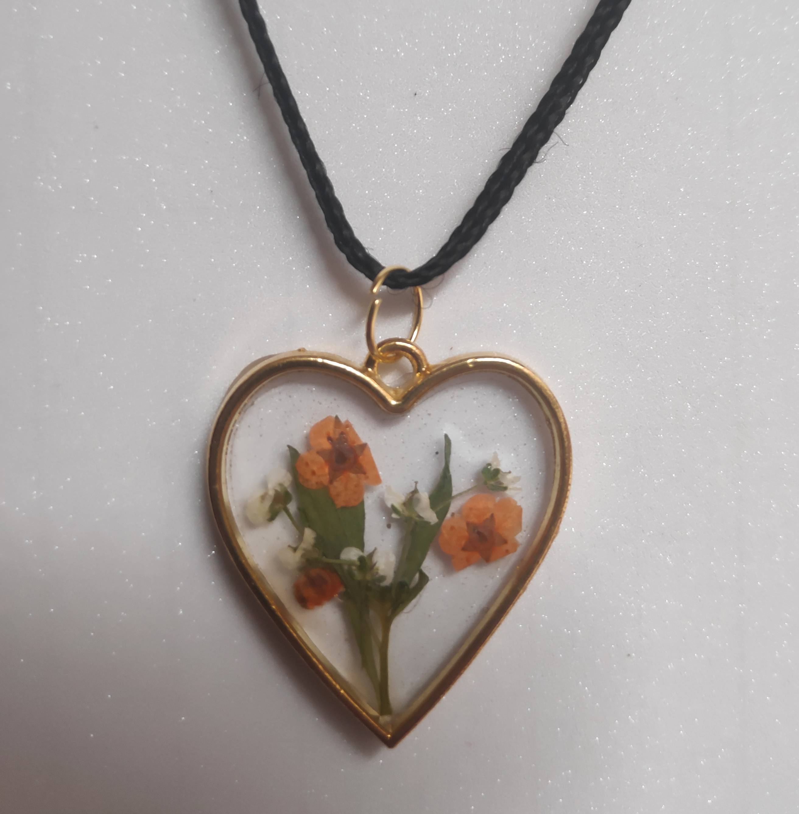  Jewelry/Necklace in Bengaluru: Heart-Shaped Pressed Flower Pendant LIGHTENUP NO 215 2ND MAIN  ROAD BENGALURU  KARNATAKA 560043 560043LANDMARK Opposite Apollo Pharmacy