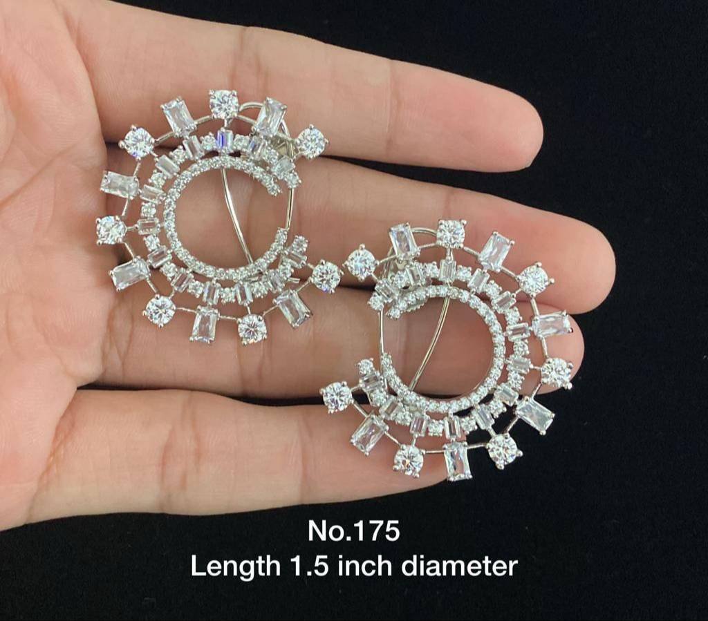 Crystal Hoop Earrings in Malad West: Stunning Circular Design