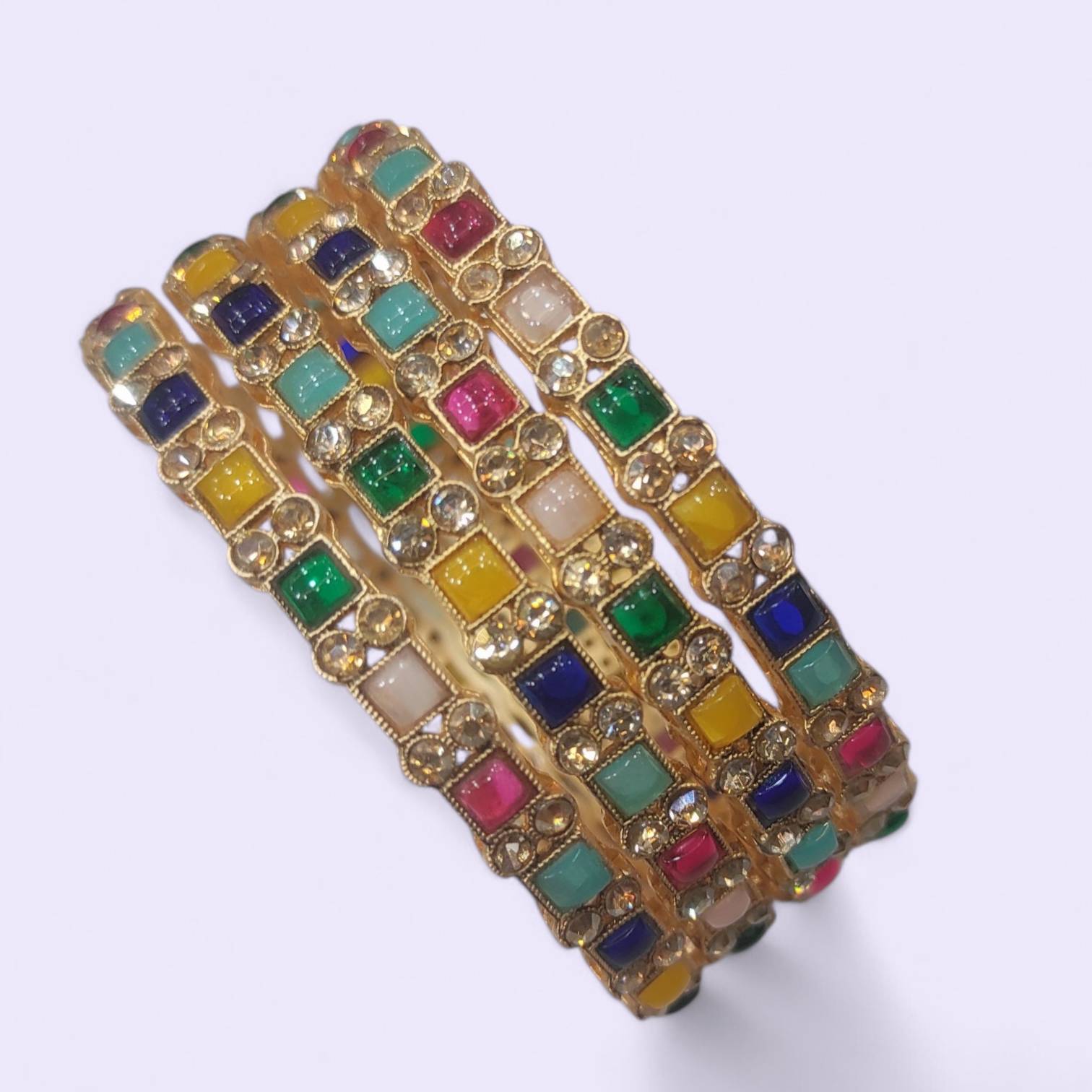  Chudi Kap Bangles in Sojat City with Stone Accents GAYATRI FANCY STORE Sojat City