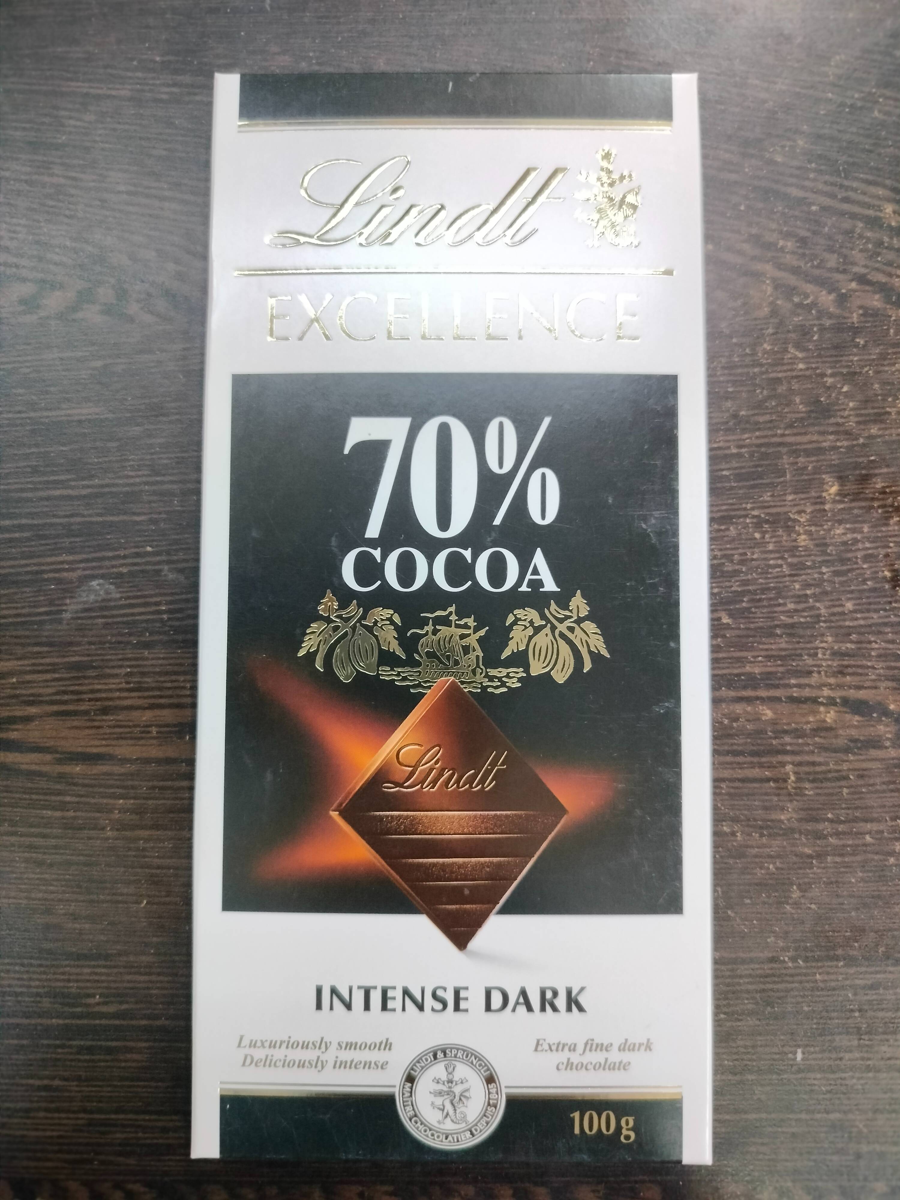 Lindt Excellence Dark Chocolate in 7 Wood Street Intense Cocoa Flavor -  - Buy Online at THE CLUB SHOP