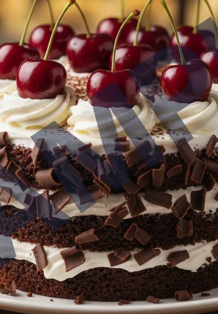 Delicious Black Forest Cake in Panchkula with Layers of Chocolate and Cream -  - Buy Online at DHIMAN ATTA CHAKKI