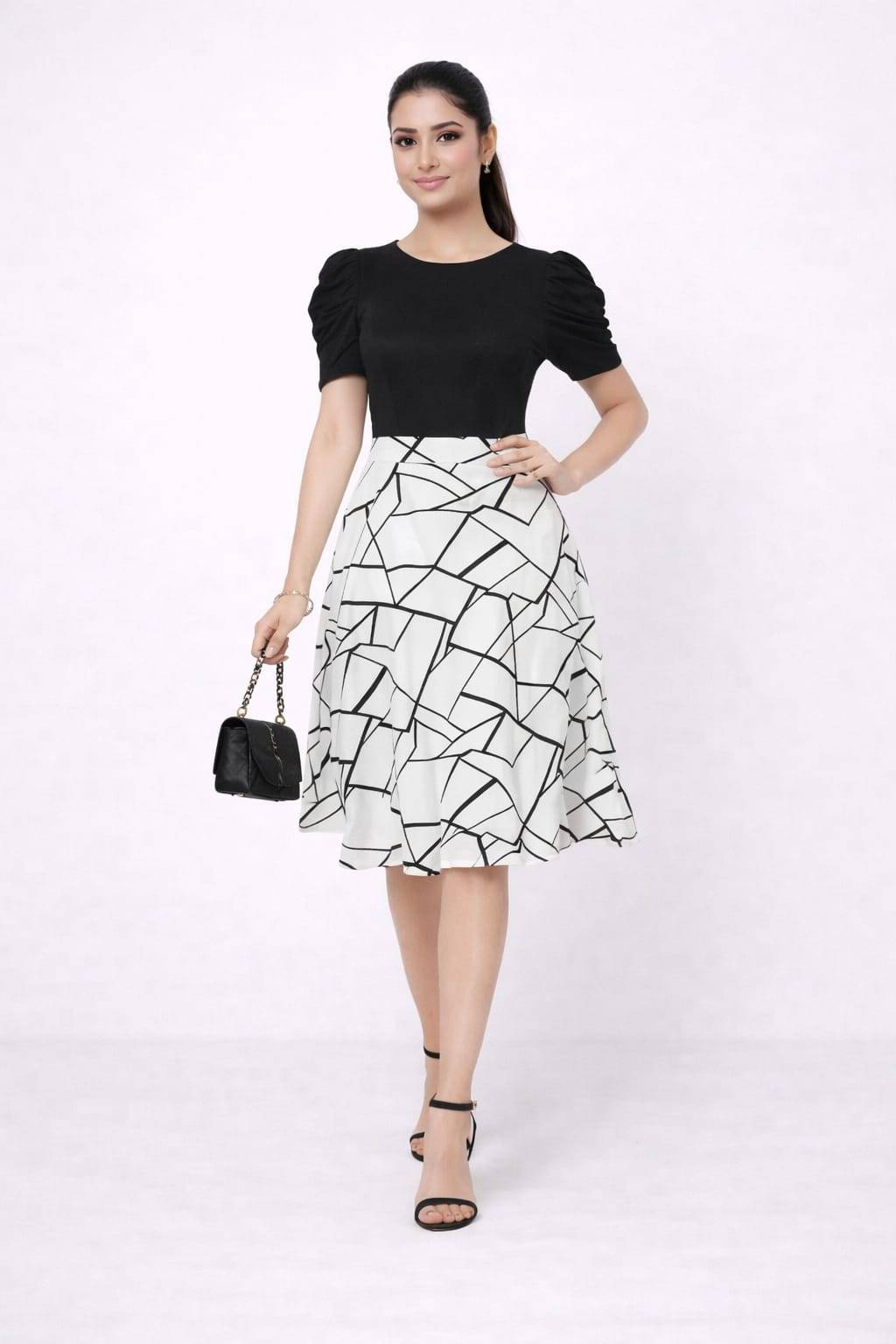 Women's Fashion: Burgundy Top and Printed Skirt Set in Chinchwad, Stylish Ensemble - Image 1