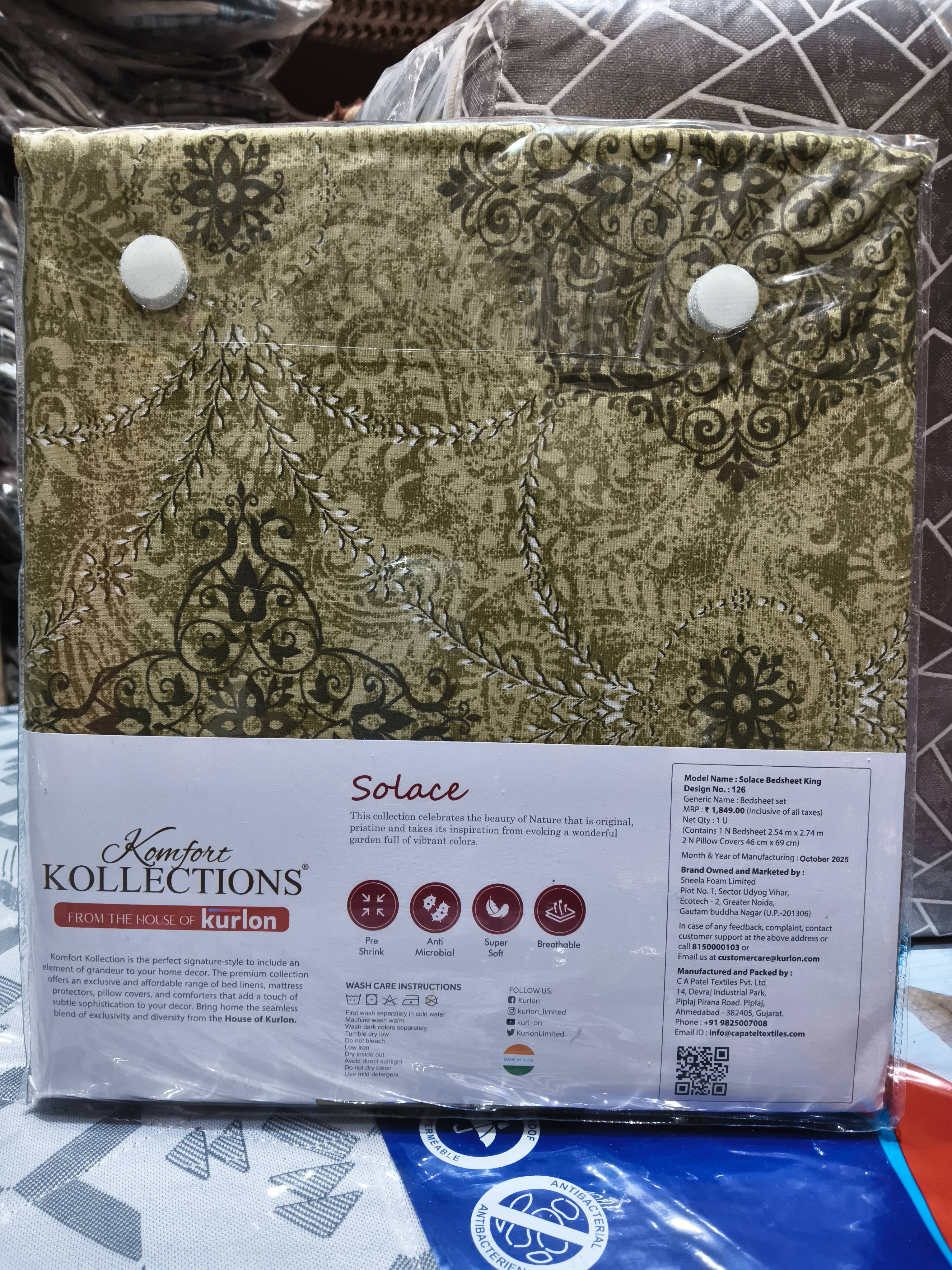 Komfort Kollections King Size Bedsheet Set in Mungra Badshahpur Soft Fabric - Image 1