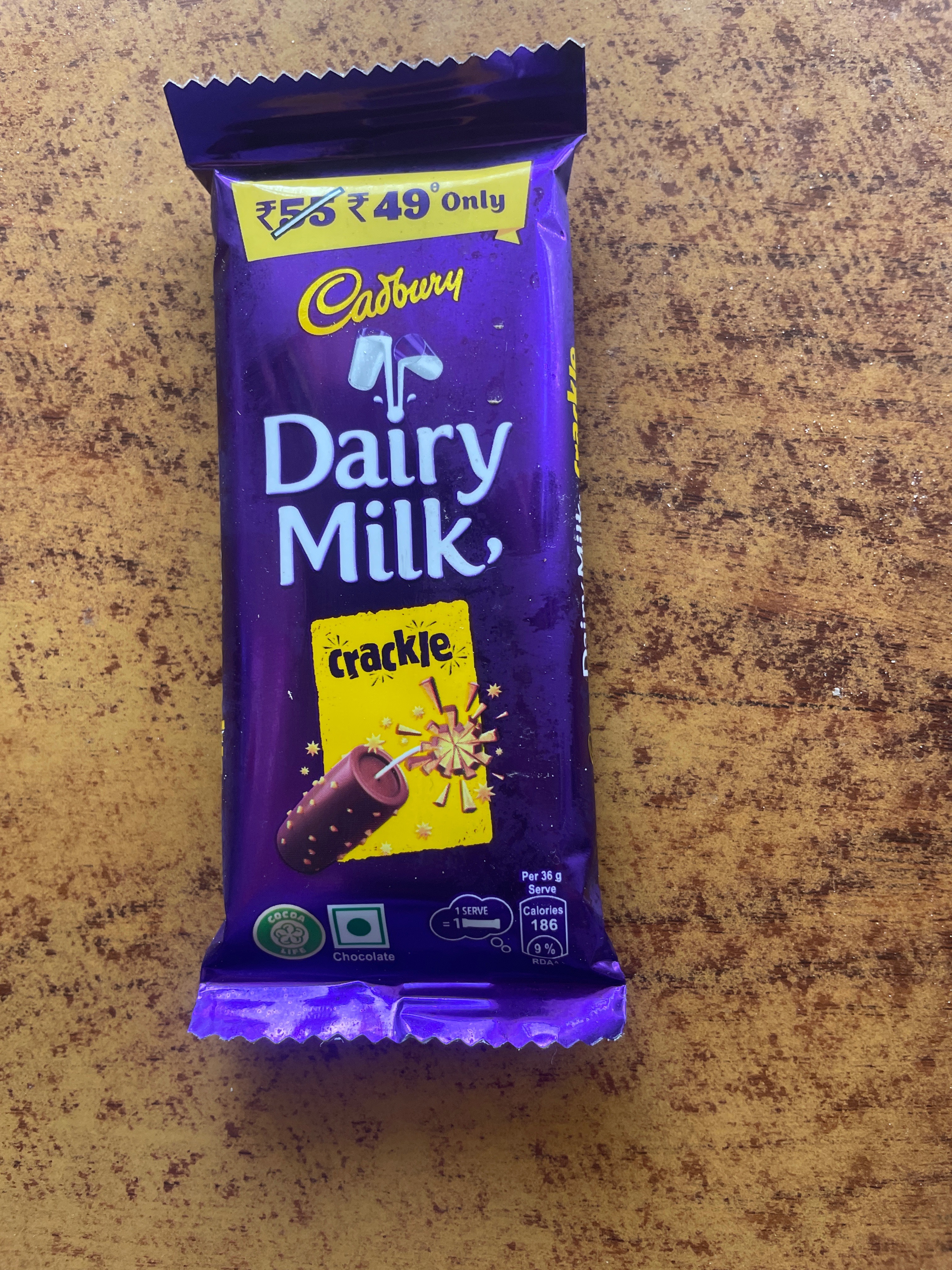 Cadbury Dairy Milk Crackle in Bangalore - Crunchy Rice Bits -  - Buy Online at PAVAN M