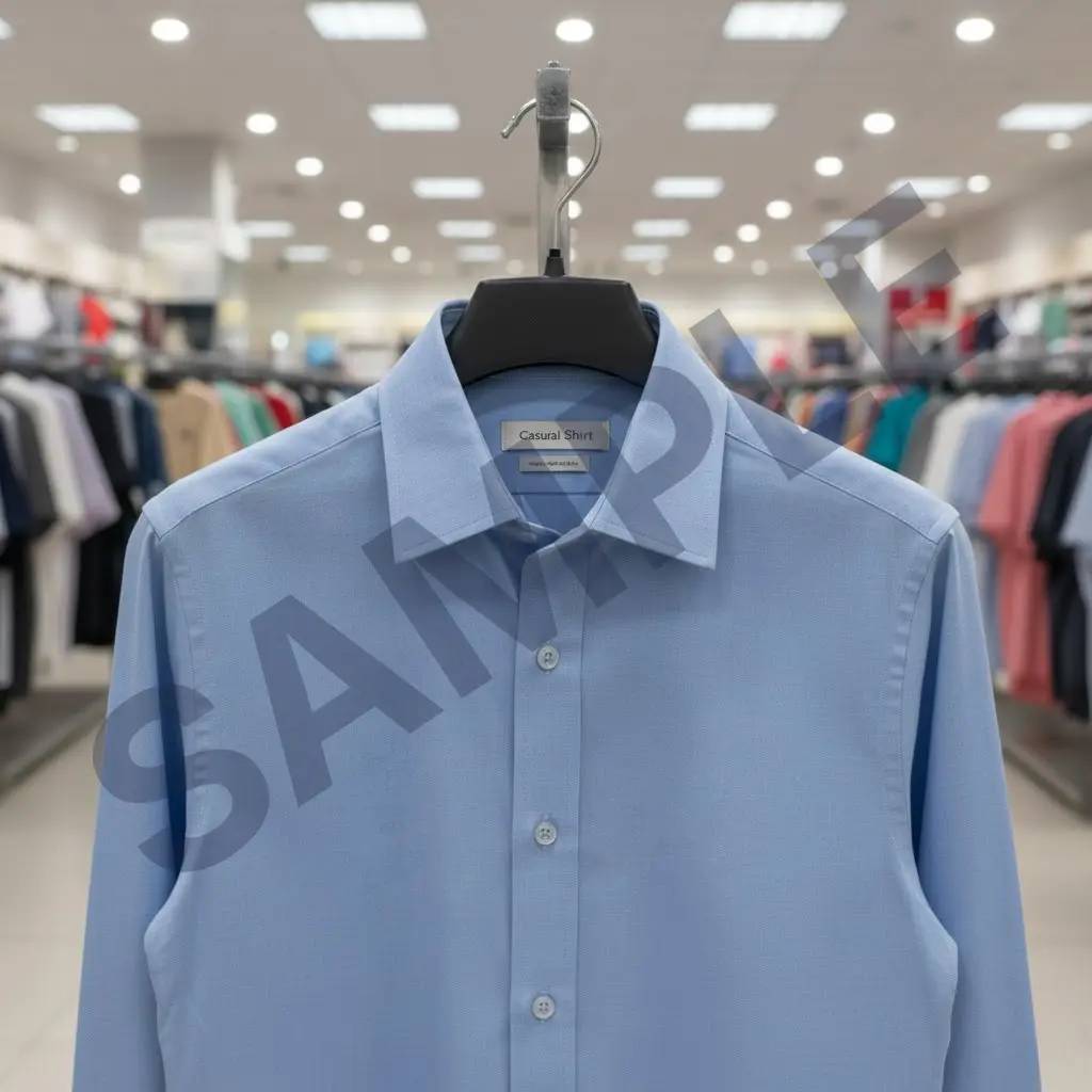Men's Casual Shirt in Paona Bazar, Light Blue Daily Wear -  - Buy Online at CLASSIC MUSKAAN