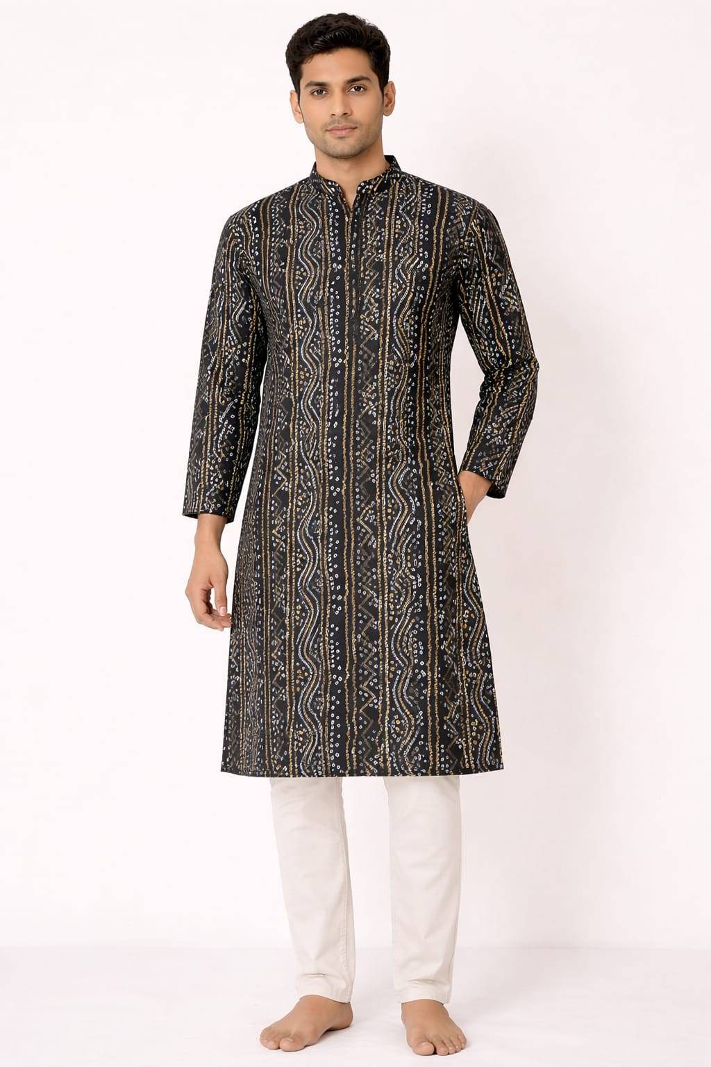  Men's Printed Kurta in Chinchwad: Ideal for Festivities TRENDORA GARMENTS AND GENERAL STORES GROUND FLOOR SHOP NO 16 KUNAL RIVERSIDE CTS NO 1814 NEAR ADITYA BIRLA HOSPITAL CHINCHWAD LANDMARK Near Gajanan Maharaj Jotish Office
