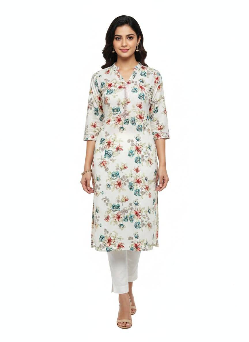 Floral Kurti in Bengaluru | Rayon Floral Kurti in Ground Floor Shop | Style and Comfort -  - Buy Online at H K FASHION