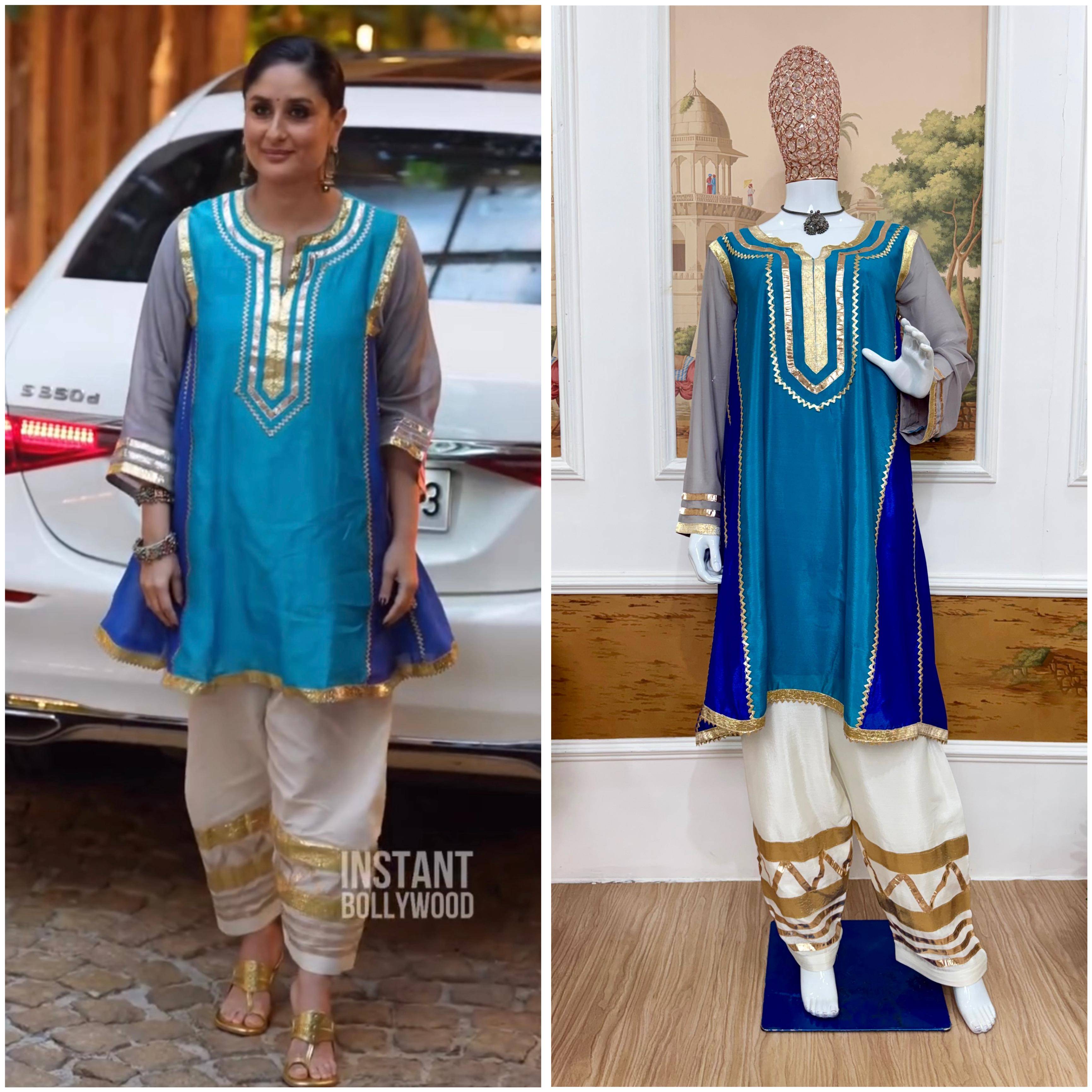 Kareena Kapoor Suit in Brahmniyapara Featuring Luxurious Chinon Fabric -  - Buy Online at RIDDHI FASHION