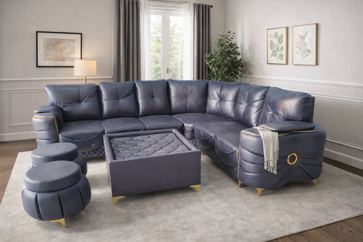 Home Furniture: Corner 8 Seater Sofa in Orai - Comfortable and Durable -  - Buy Online at A 1 FURNISHING WORLD