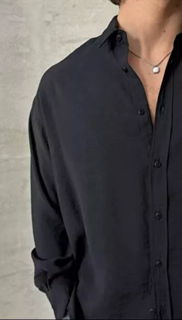 Men's Classic Navy Blue Linen Shirt in Vijay Nagar Indore - Breathable Fabric - Image 1