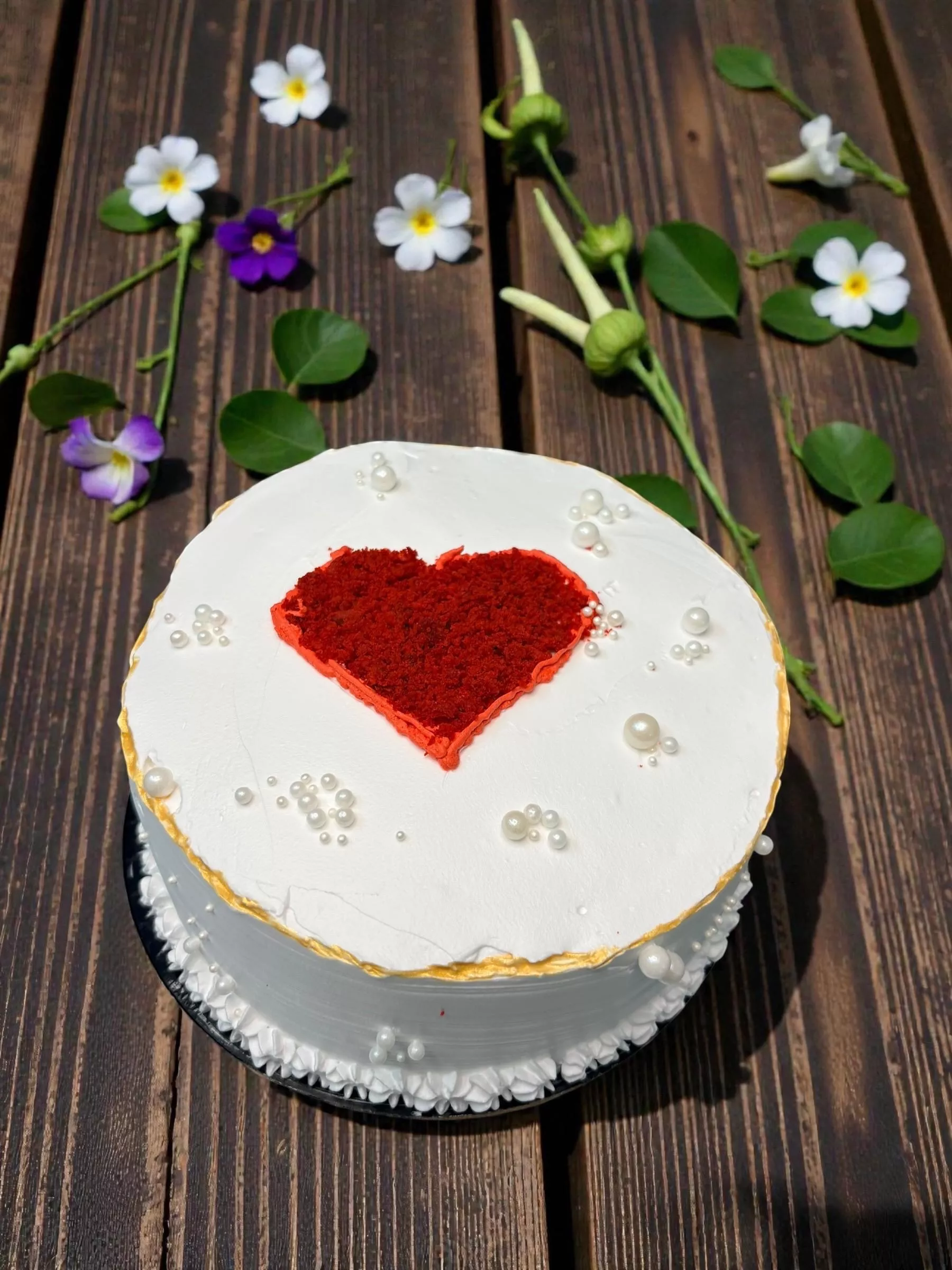 Bakery/Red Velvet Heart Cake in Zirakpur - Delicious Heart Design -  - Buy Online at QUICK GRAB