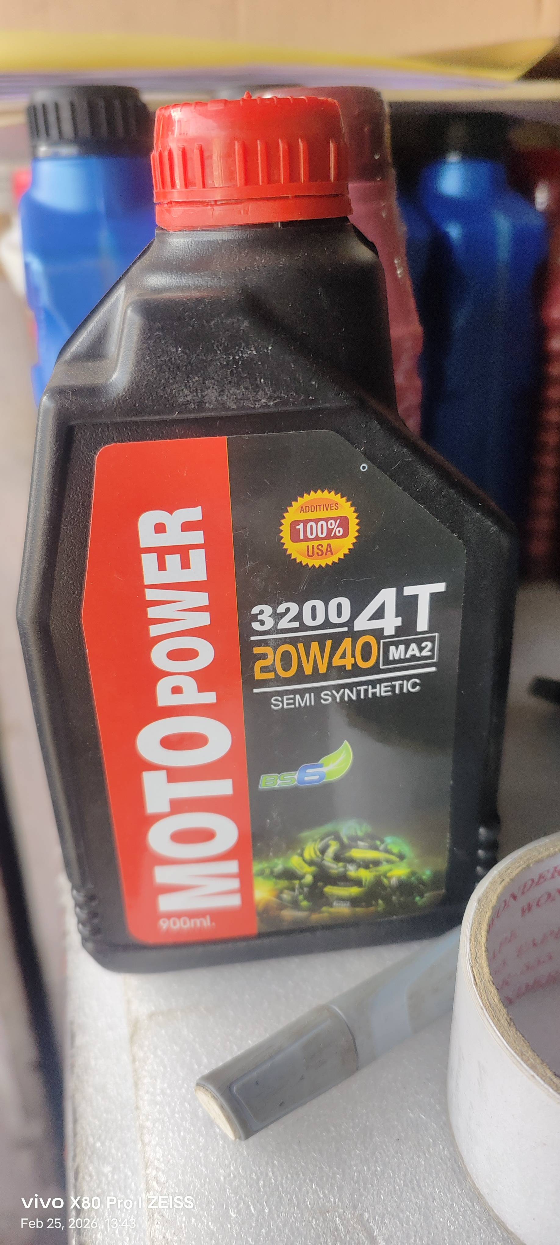  Motopower 3200 4T 20W40 MA2 Semi Synthetic Oil in Kankroli High Performance LAXMI AUTO PARTS J K MODE OPP SACHDEVBAKERY KANKROLI