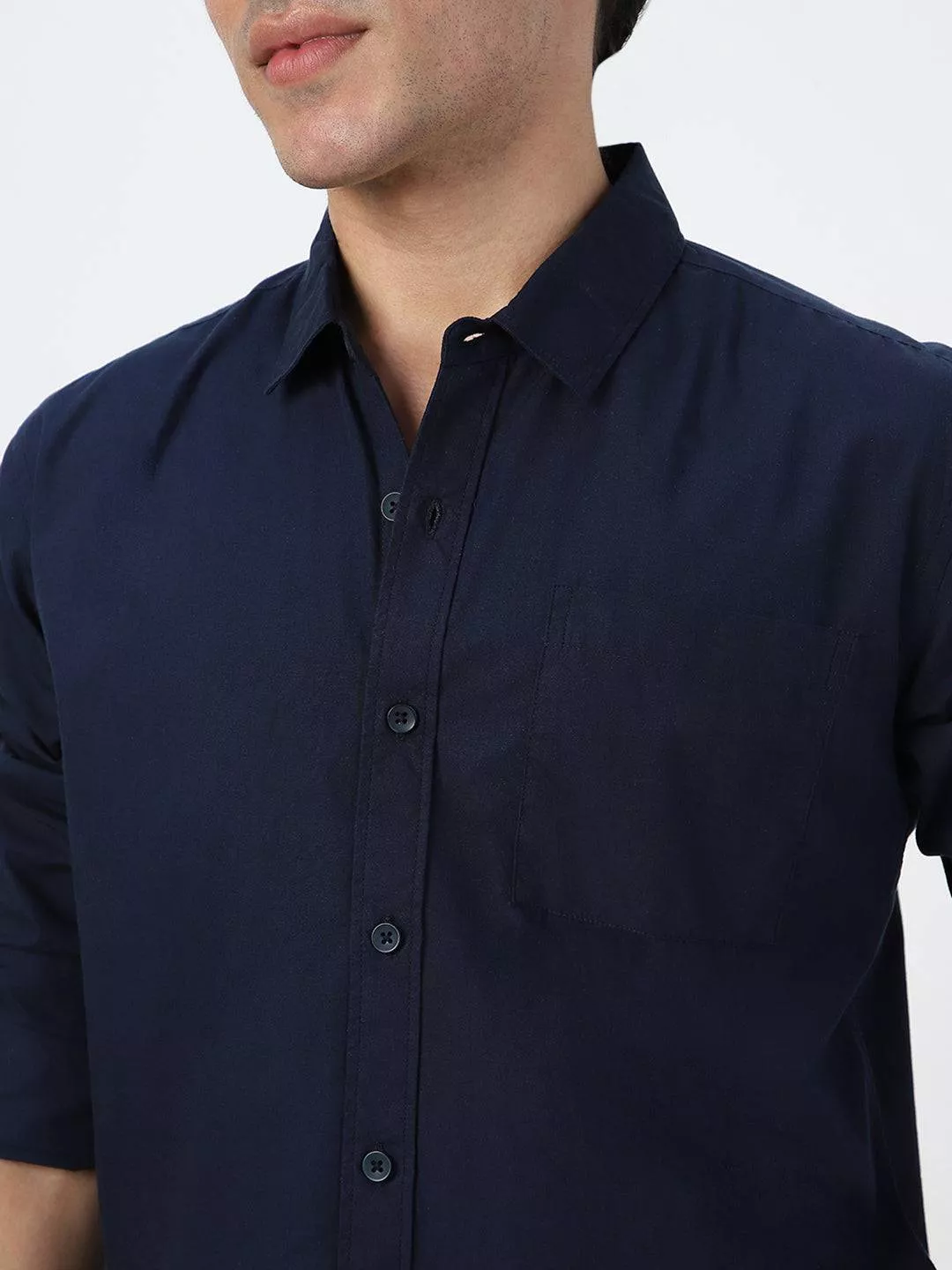 Men's Shirt in PAONA BAZAR Navy Blue Button-Up Design -  - Buy Online at PRS VARIETY STORE