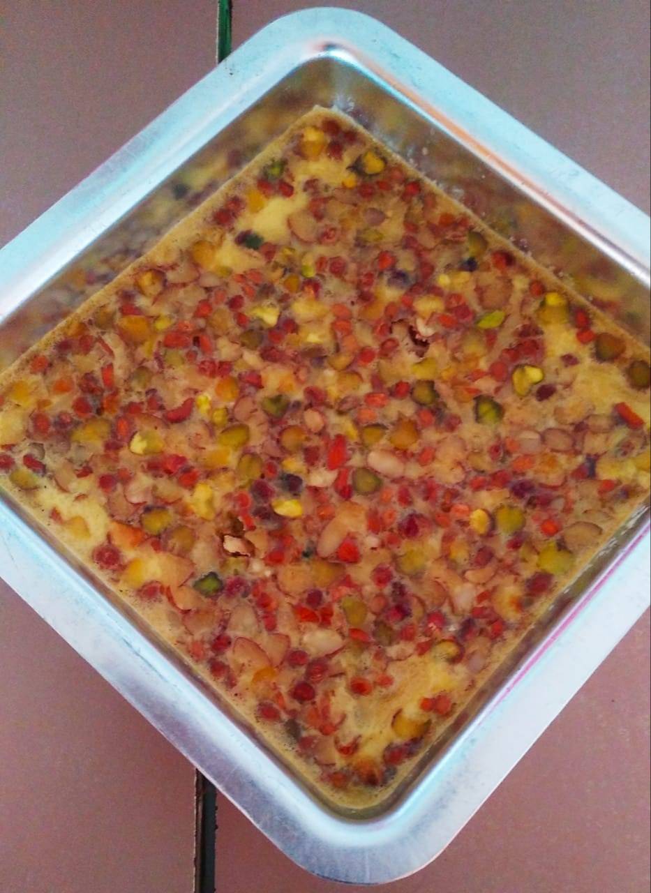 PARSI PALATE - Lagan nu custard in Rajdanga - Baked custard with nuts in KOLKATA