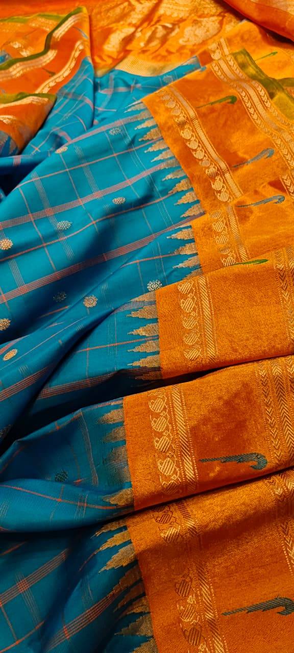 Silk Saree in Hyderabad: Traditional Silk Saree with Full Sleeves -  - Buy Online at MANCHALA MADAPPA GADWAL KANCHI SAREES