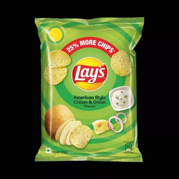 Lay's Chips in Sangod Kota: American Style Cream & Onion Flavor -  - Buy Online at SONI KIRANA STORE