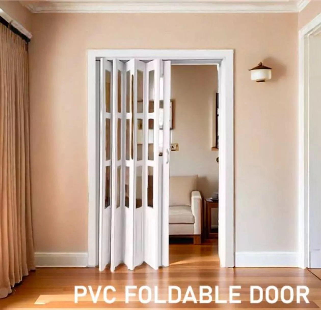 PVC Folding Door with Acrylic Slots in Thane - Modern Elegance Upgrade -  - Buy Online at VEENUS INNOVATIONS