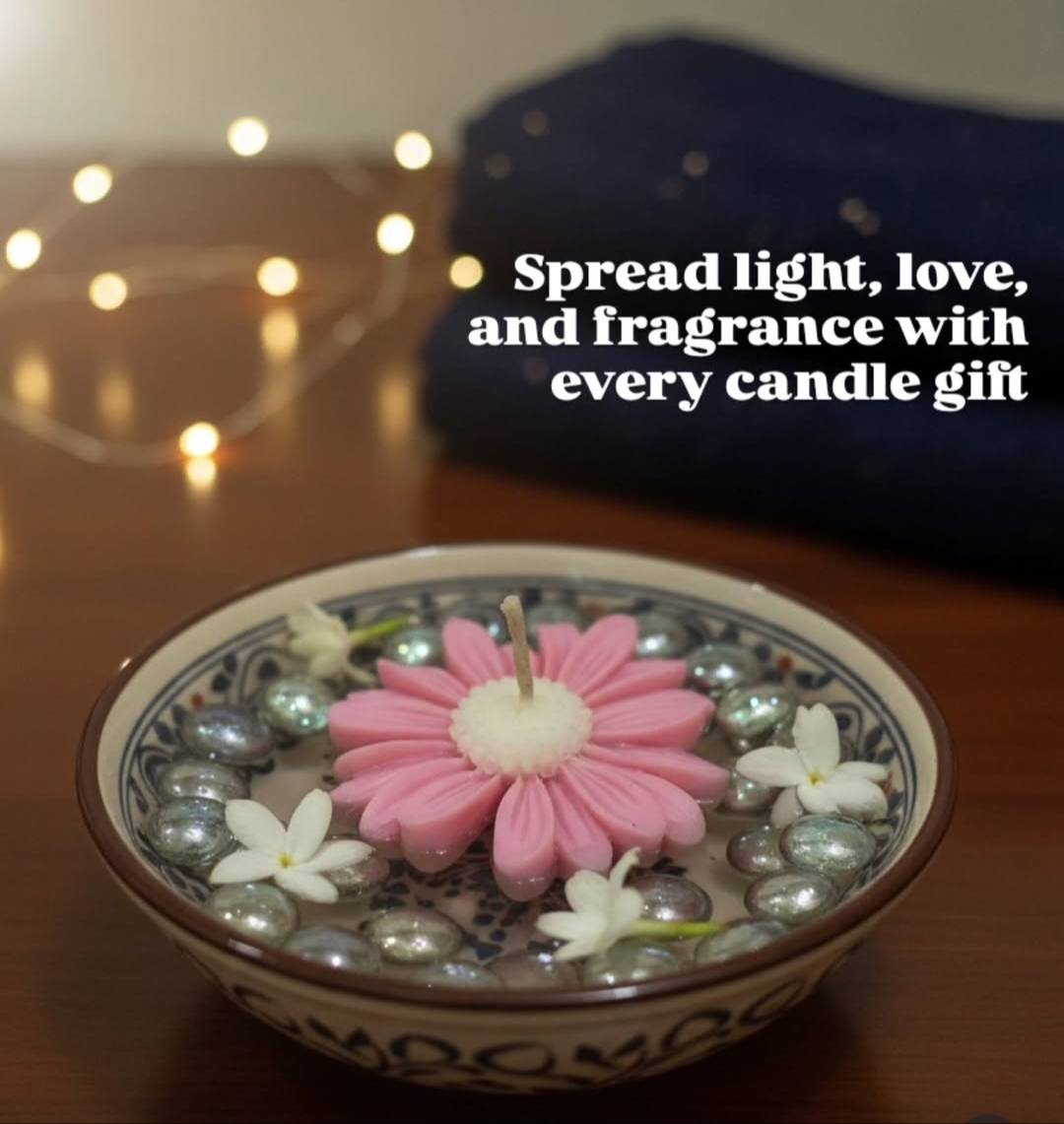 Daisy Candle - Floral Design Home Decor - Image 2