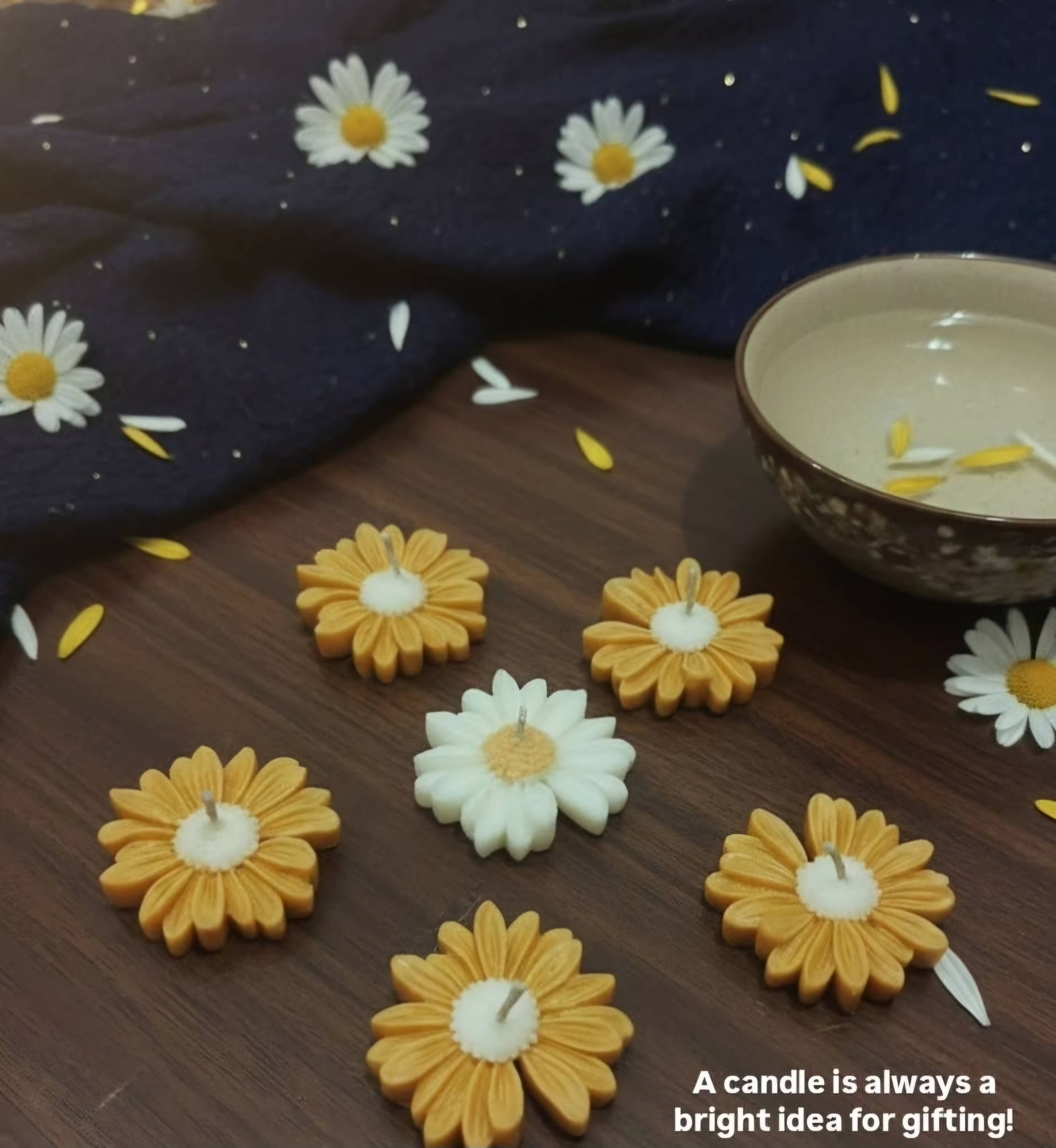Daisy Candle - Floral Design Home Decor - Image 3