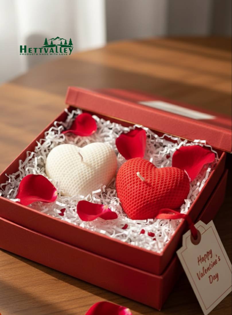 HETTVALLEY - Heart Candle - Charming Glow for Romance in AHMEDABAD