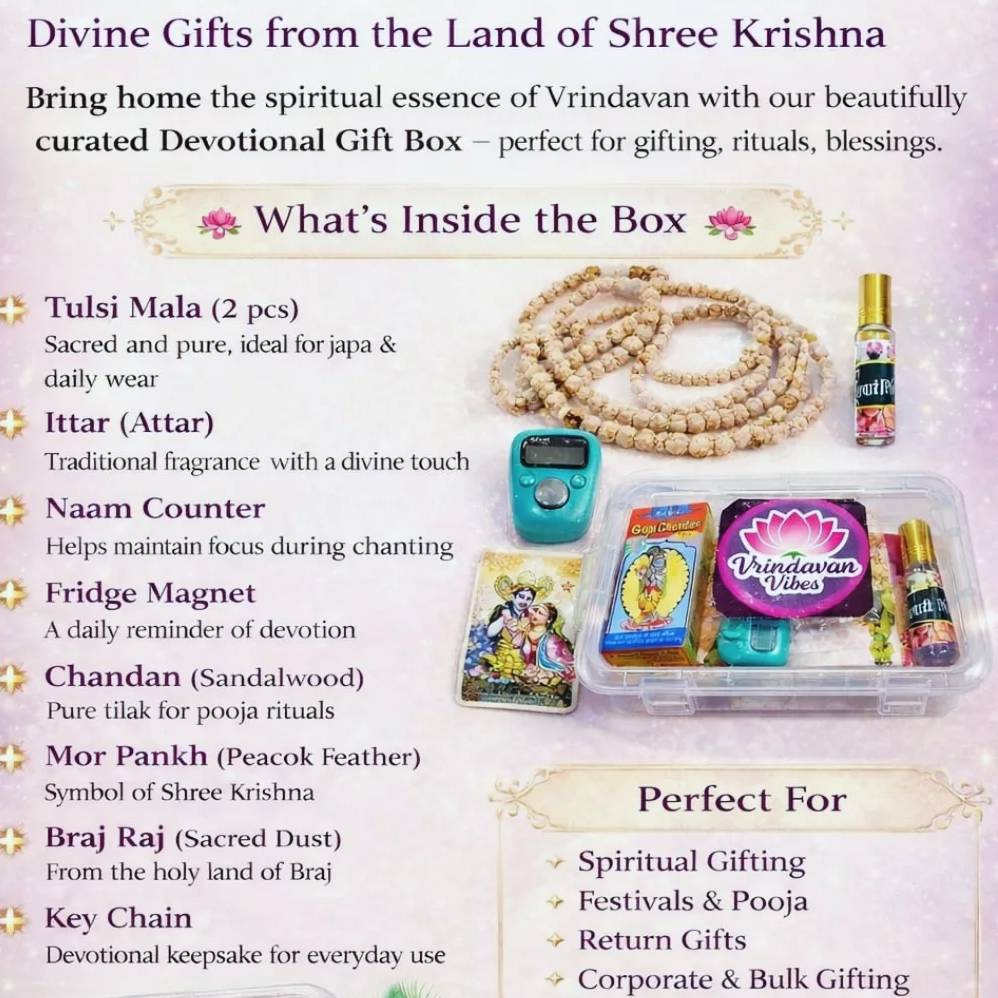 Vrindavan Vibes Spiritual Gift Box in Mathura: Elevate Your Spiritual Journey - Image 2