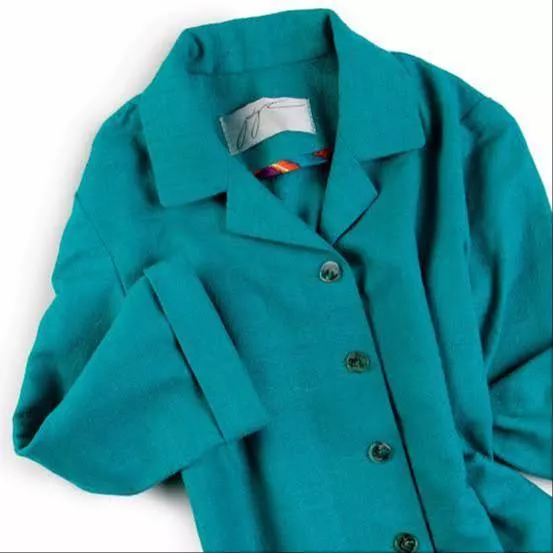 Linen Blend Blazer in Hatijujua with Teal Hue for Stylish Comfort -  - Buy Online at MUSTAFIJUR RAHMAN