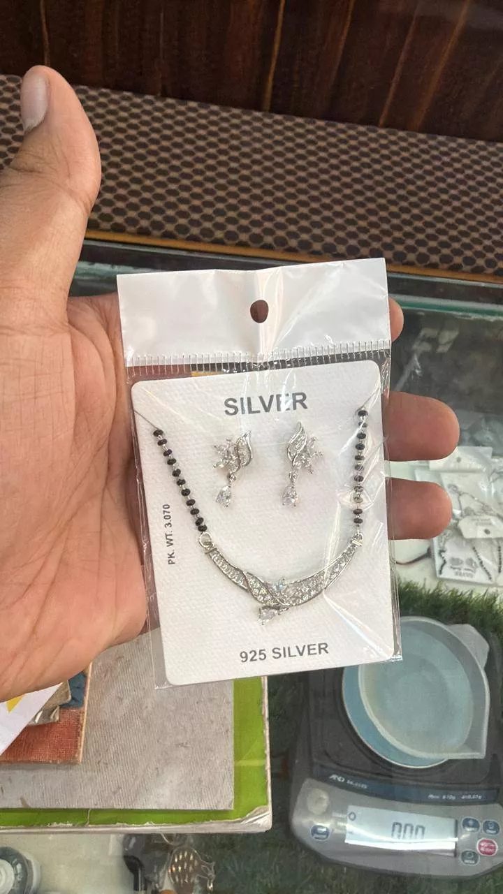  Silver Jewelry: 925 Silver Mangalsutra Set in Sham Chaurasi - Elegant Design ASHOK JEWELLERS VPO SHAM CHAURASIOPP PSPCL OFFICEPOST OFFICE SHAM CHAURASI